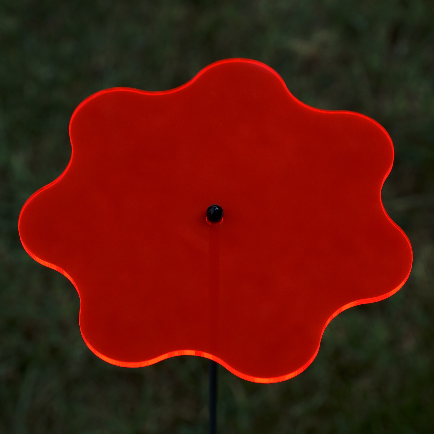 Acrylglas Sonnenfänger Wavy neonrot
