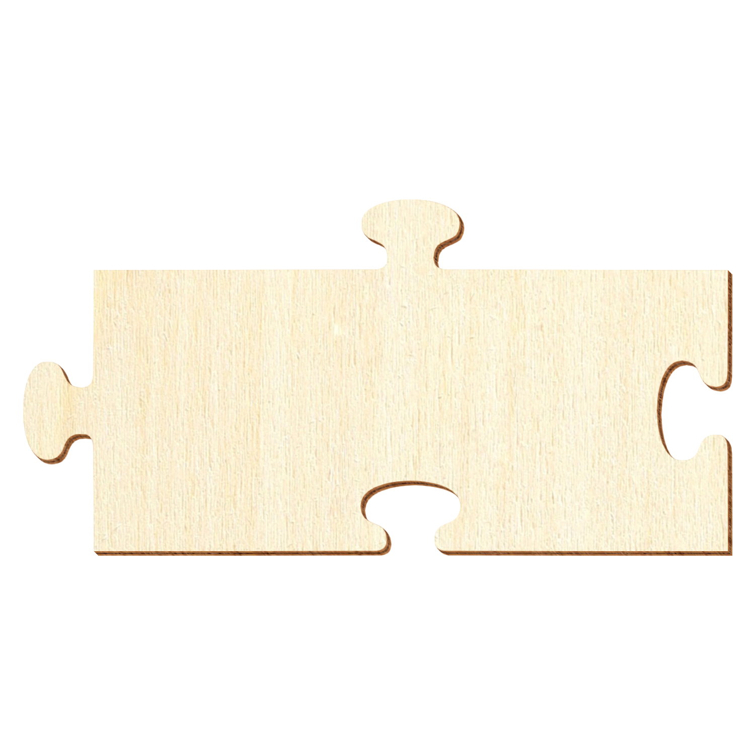 Rechteckiges Puzzleteil Holz Zuschnitt 5-50cm