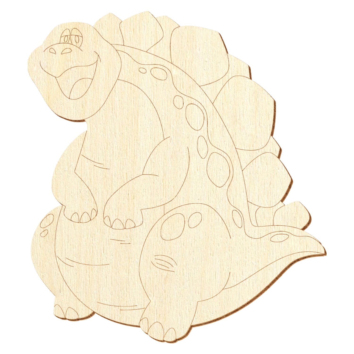Drolliger Stegosaurus V2 Holz Zuschnitt 5-50cm