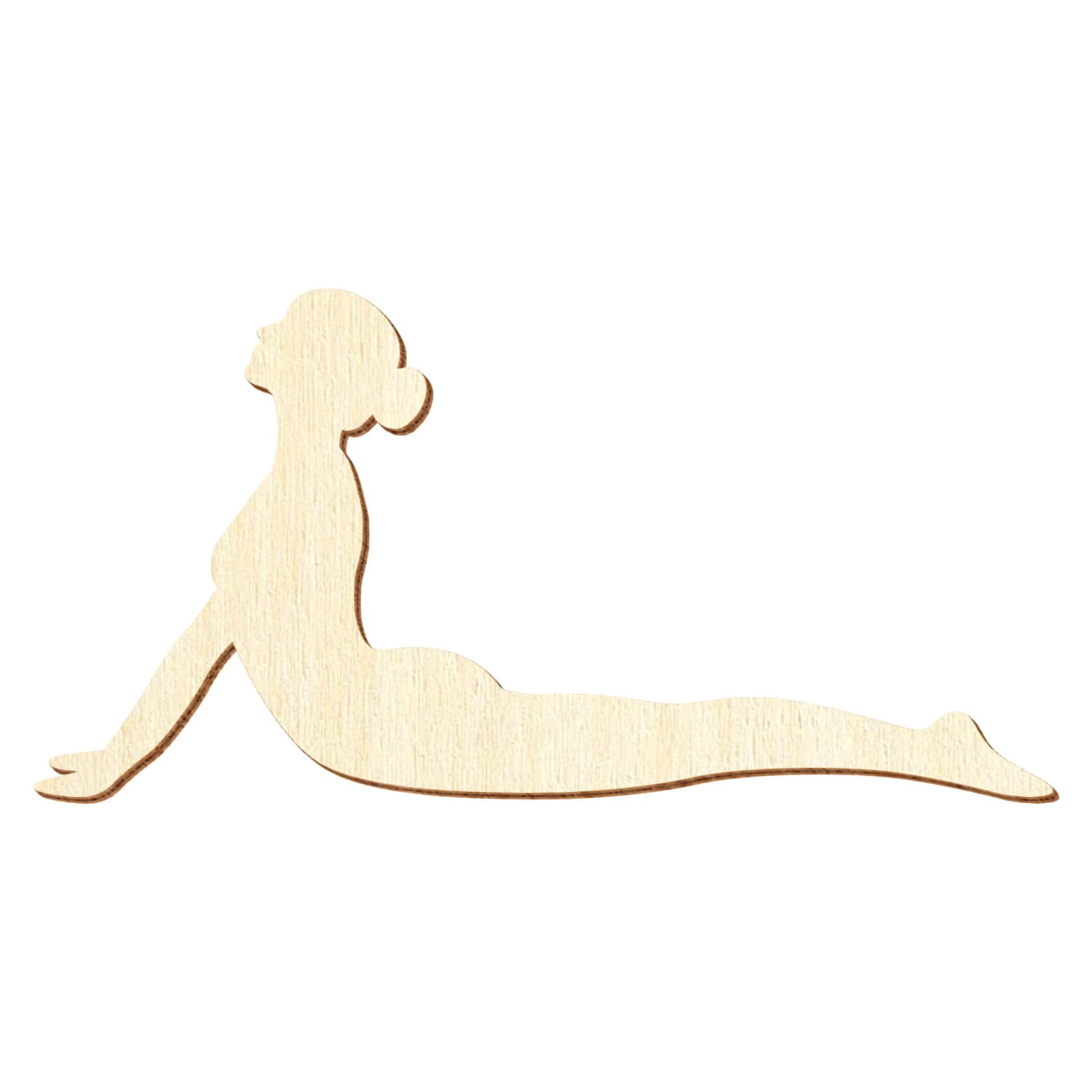 Yogaposition Heraufschauender Hund Holz Zuschnitt 5-50cm