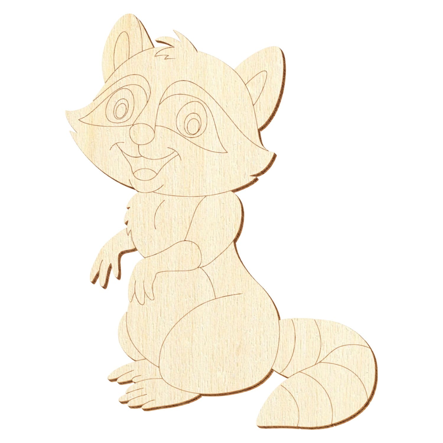 Waschbär V2 Holz Zuschnitt 5-50cm