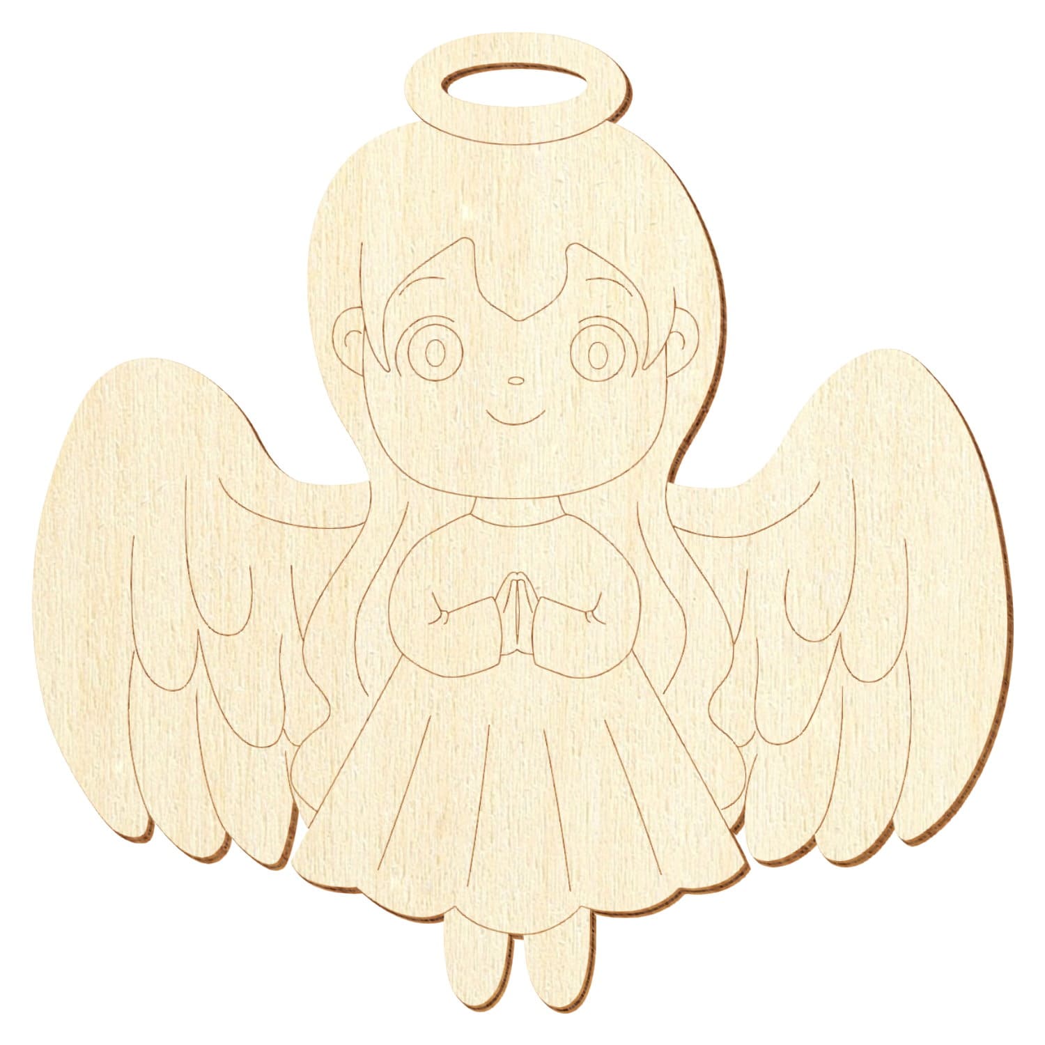 Engel Mädchen Holz Zuschnitt 5-50cm
