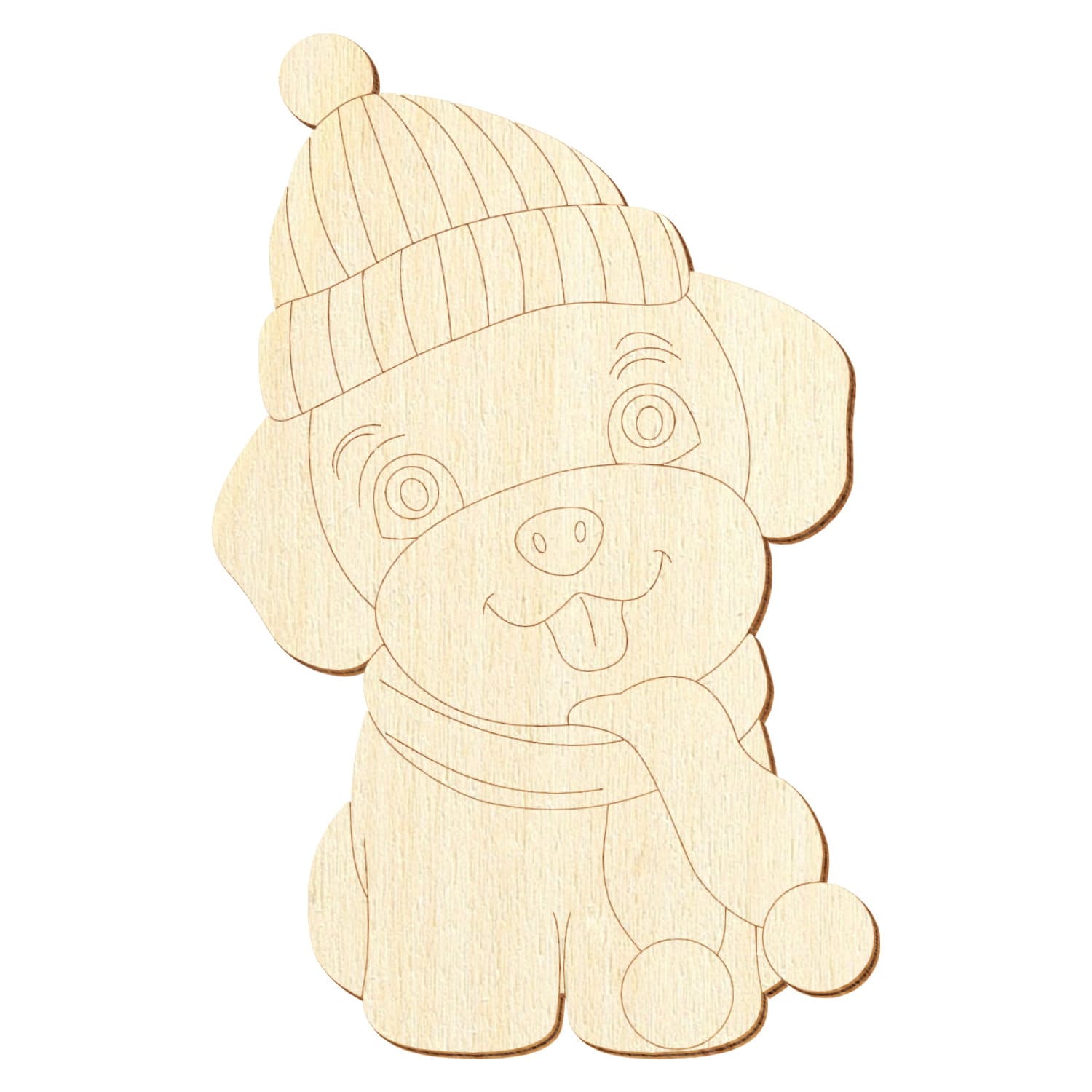 Weihnachtshund V3 Holz Zuschnitt 5-50cm