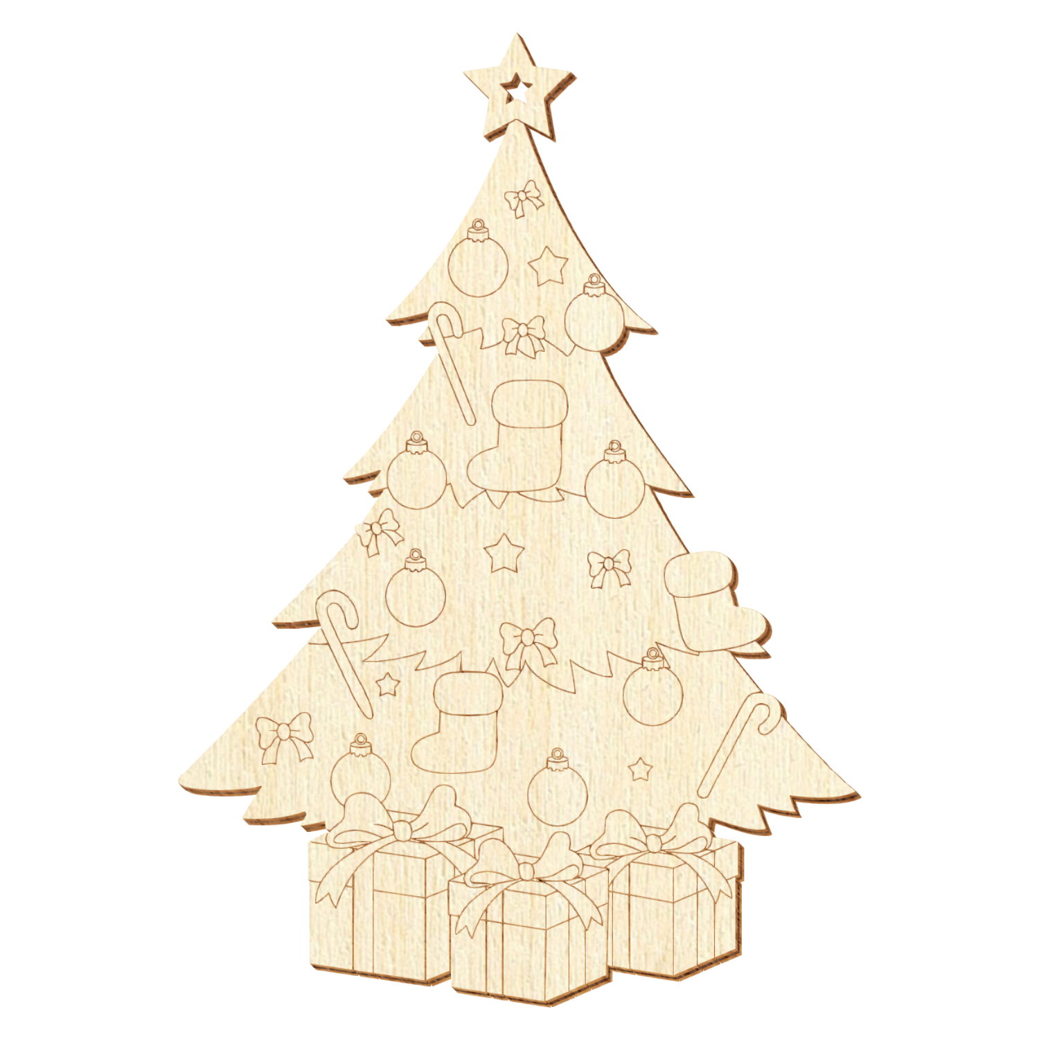 Weihnachtsbaum Holz Zuschnitt 5-50cm
