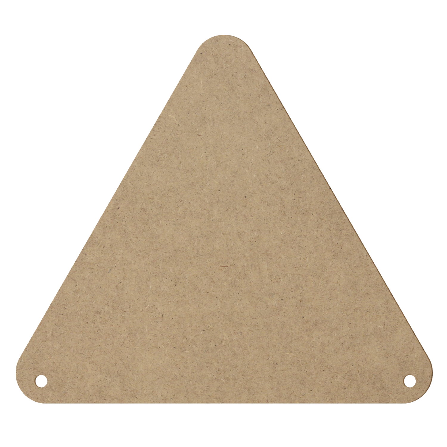 Dreieck gerundet 2 Löcher MDF Zuschnitt 5-50cm