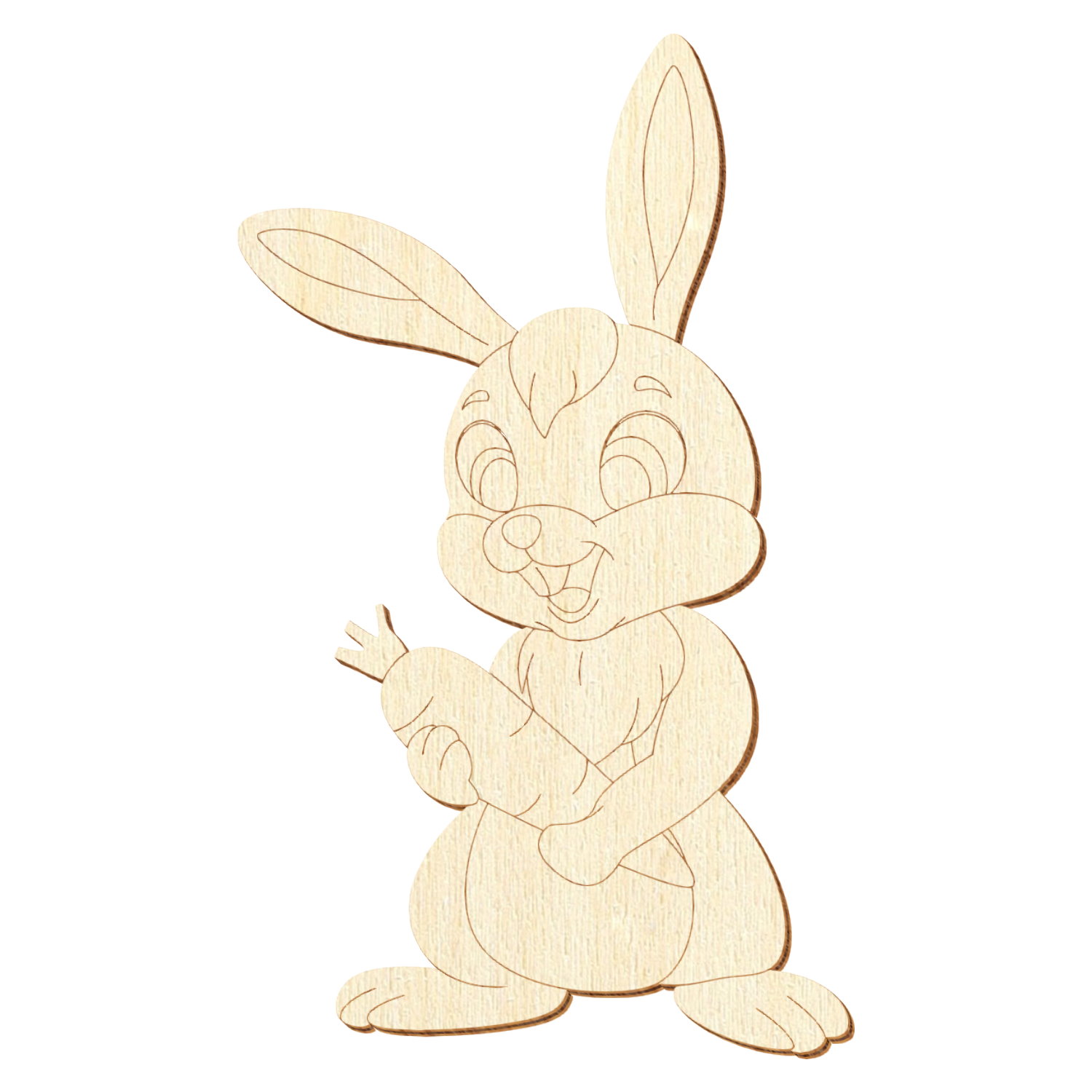 Hase mit Möhre Holz Zuschnitt 5-50cm