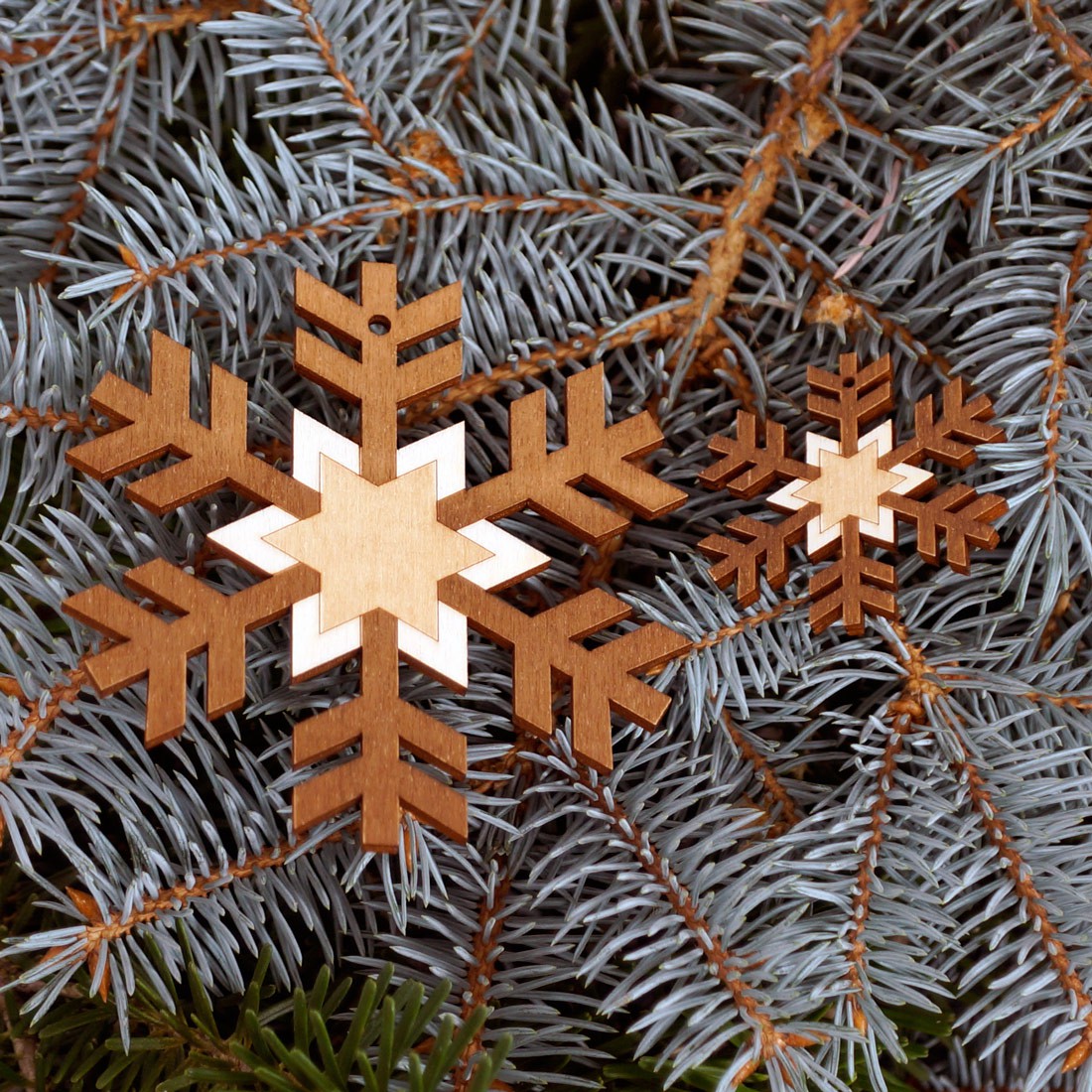 Baumschmuck 2er Sets Schneeflocken