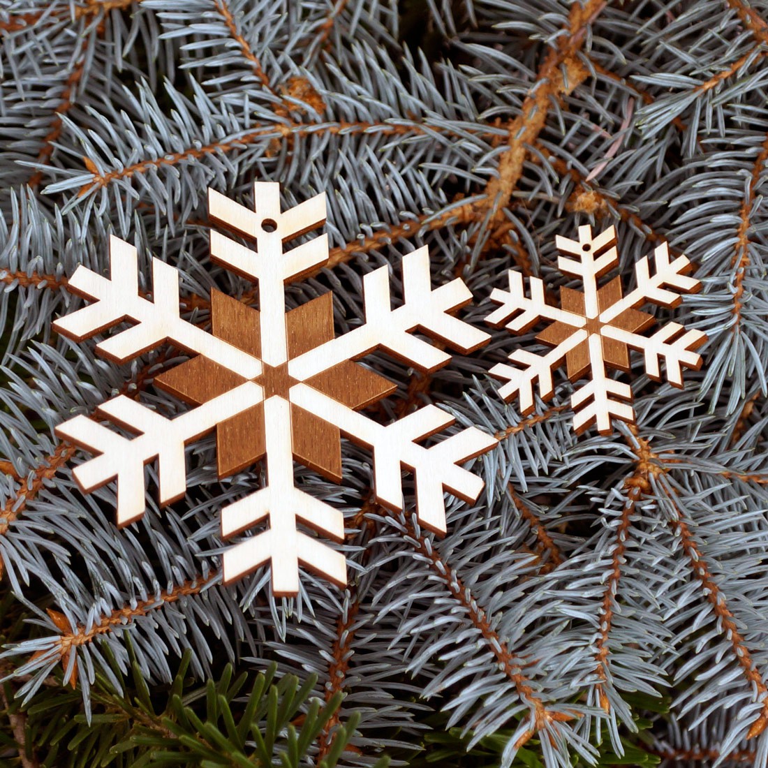 2er Set Baumschmuck Schneeflocken - Set2
