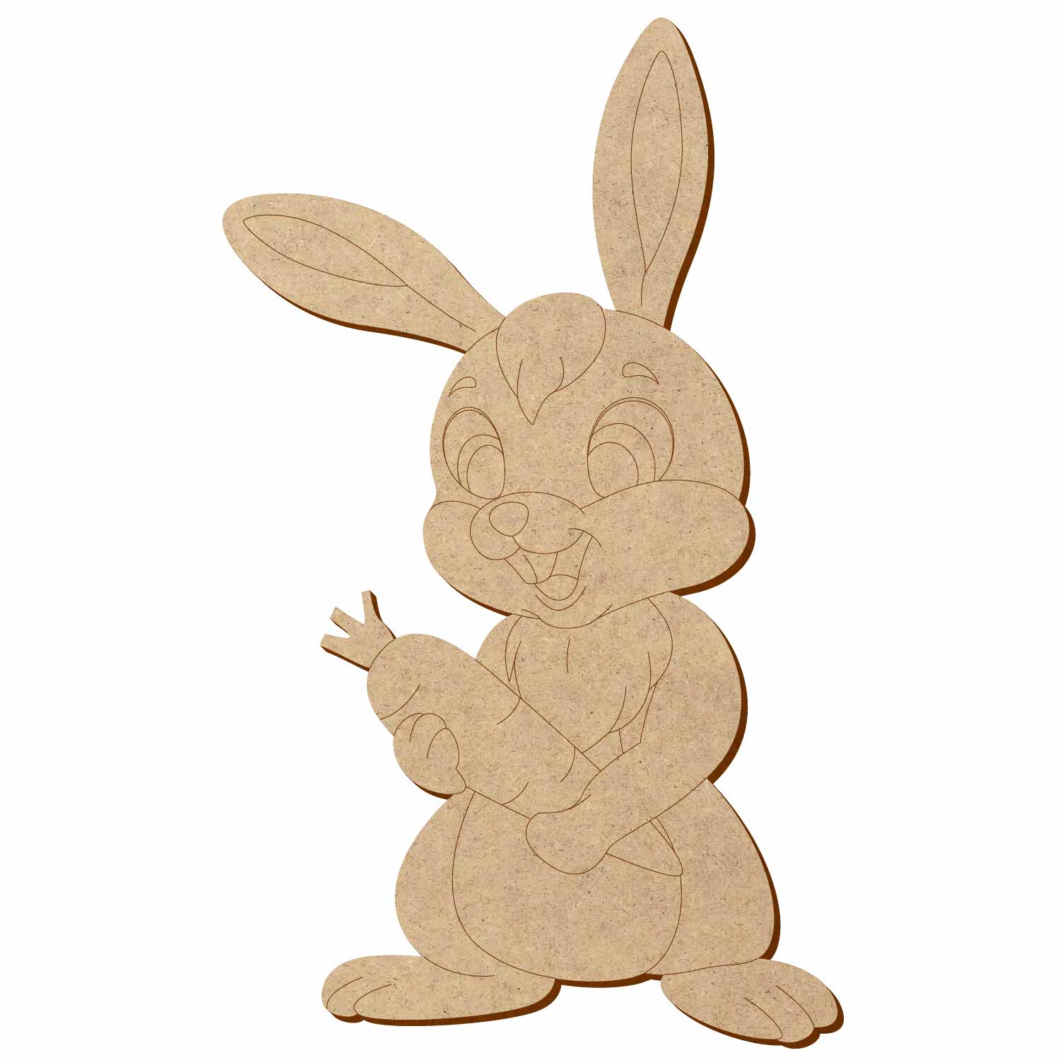Hase mit Möhre MDF Zuschnitt 5-50cm
