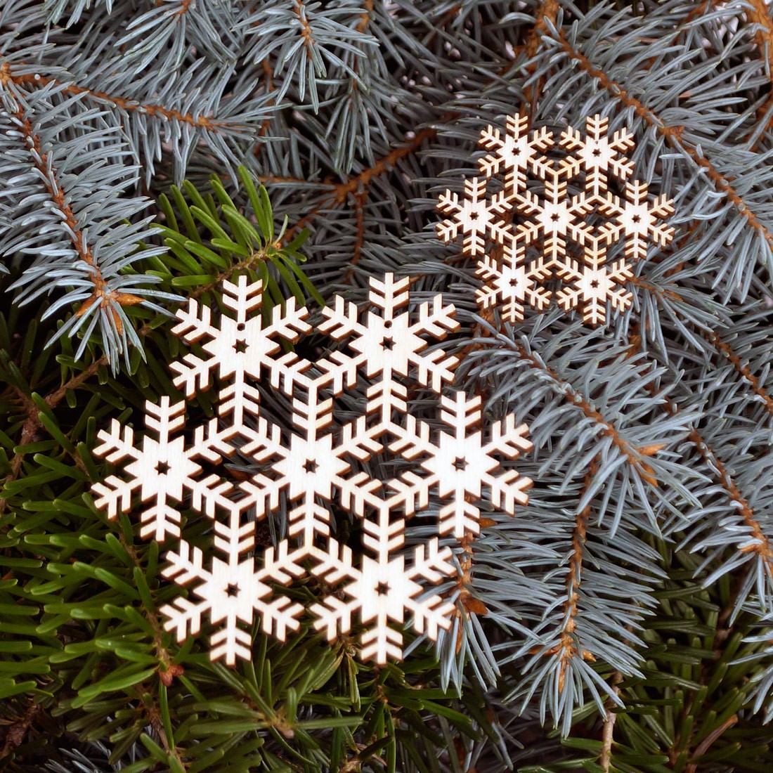 2er Set Baumschmuck Schneeflocken - Set5