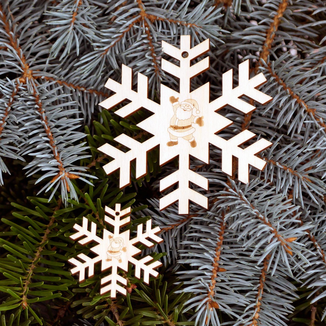 Baumschmuck 2er Sets Motiv-Schneeflocken