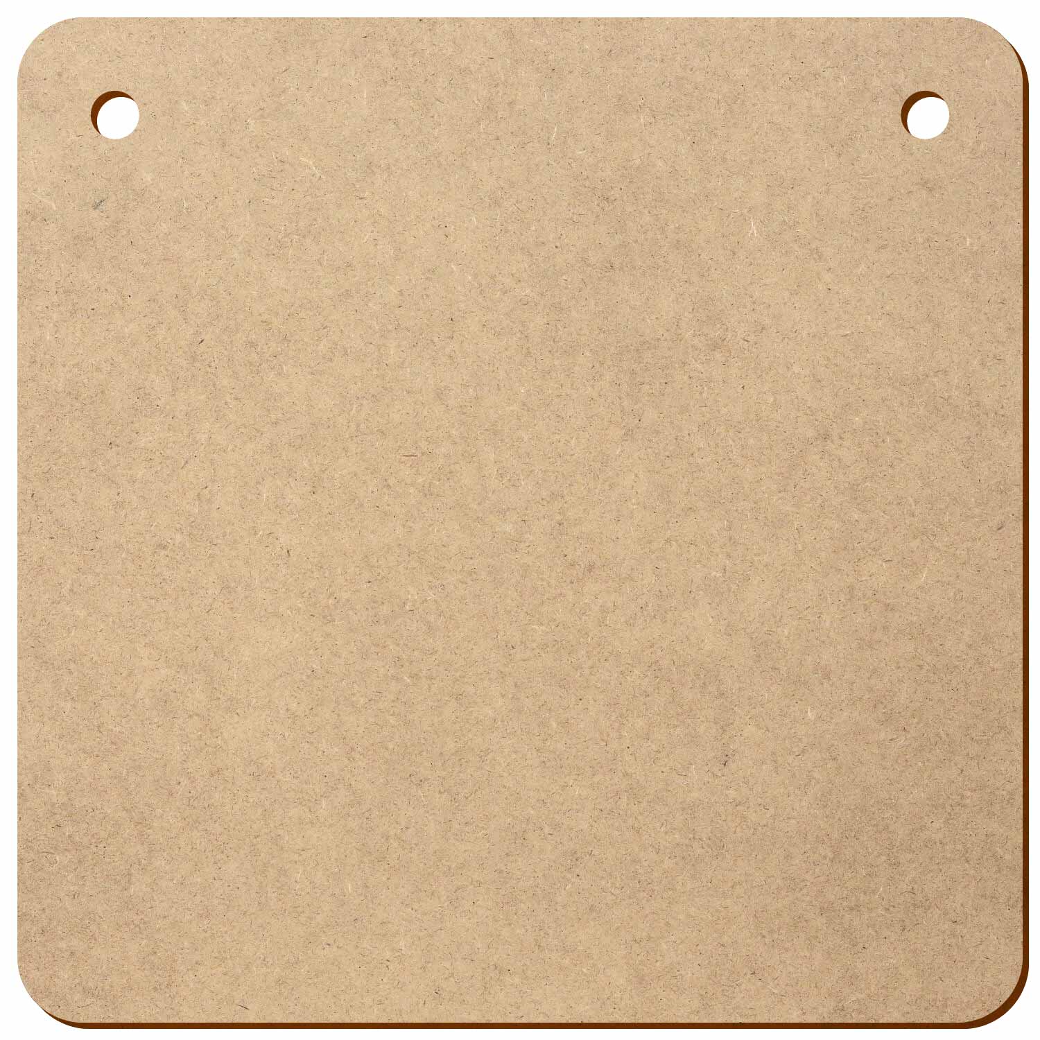 Quadrat gerundet 2 Löcher nebeneinander MDF Zuschnitt 3-50cm