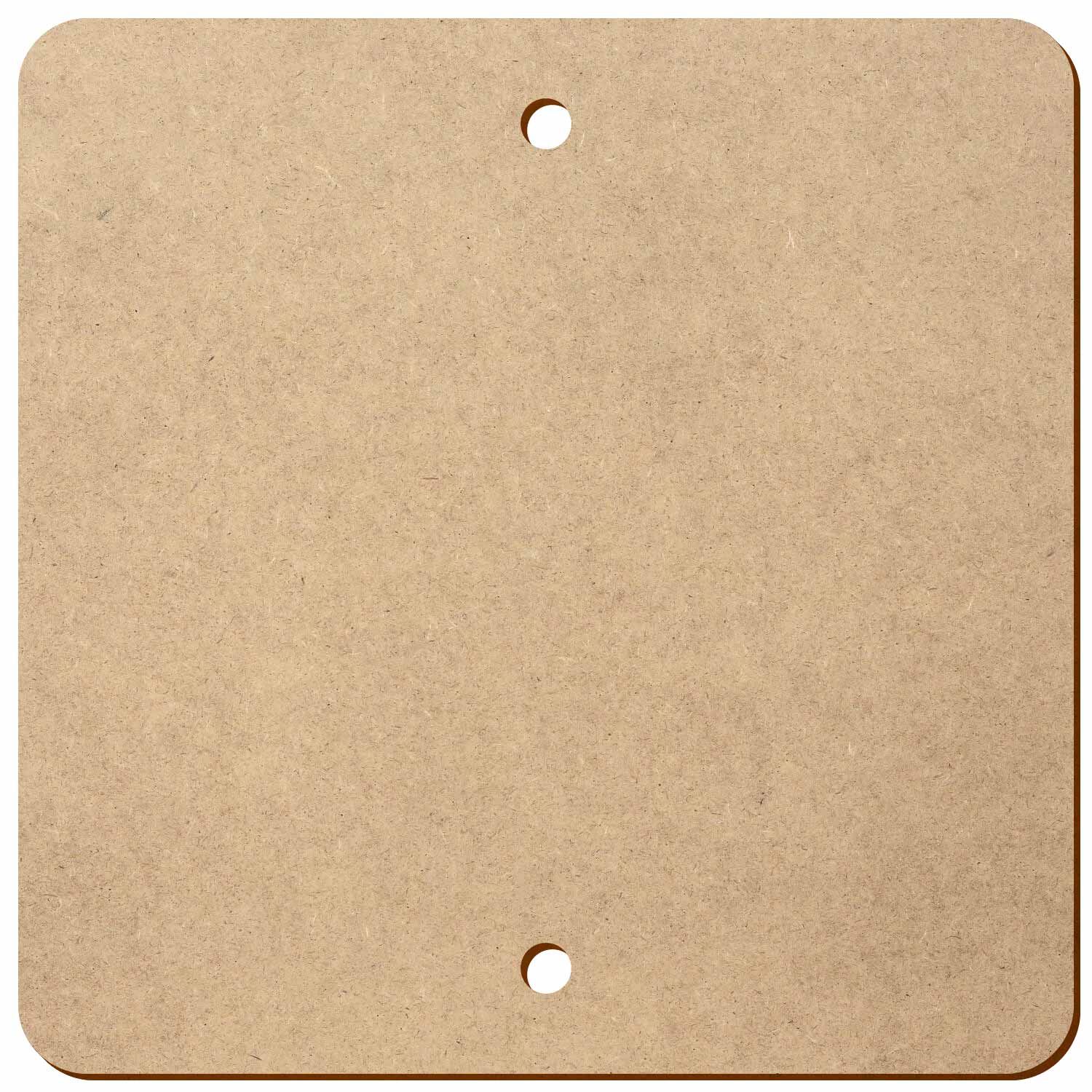 Quadrat gerundet 2 Löcher untereinander MDF Zuschnitt 3-50cm
