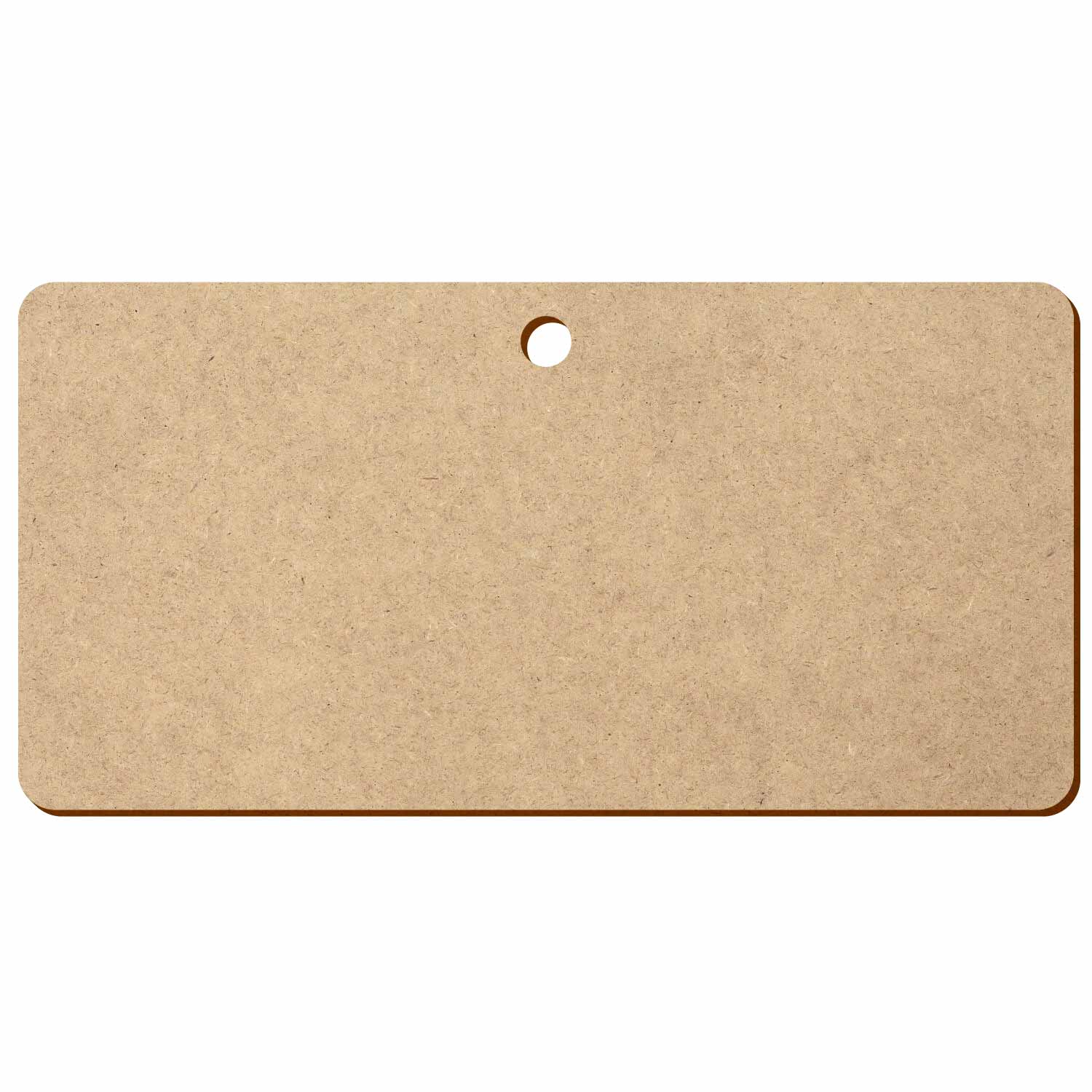 Rechteck gerundet 1 Loch oben MDF Zuschnitt 3-50cm