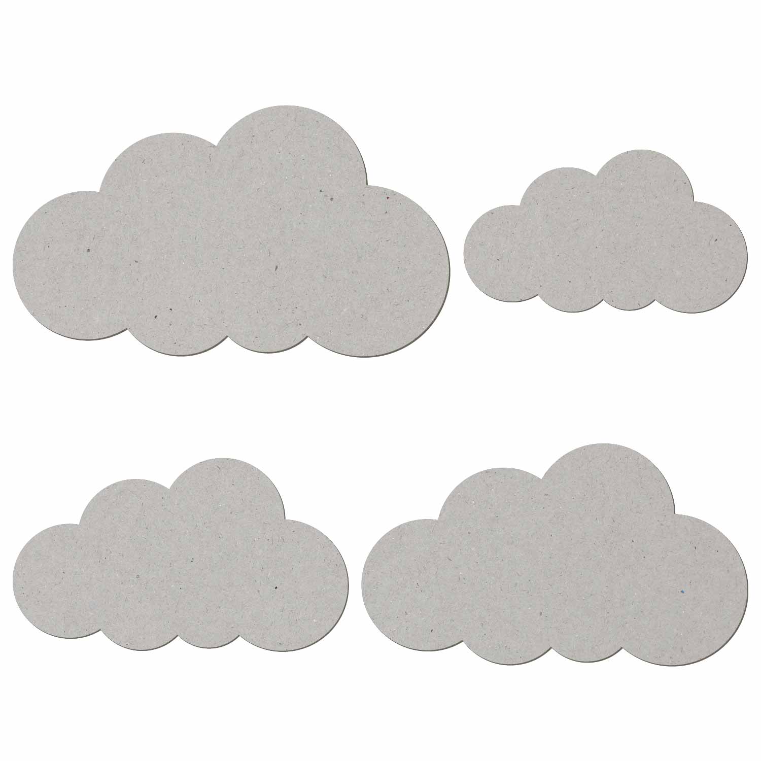 Pappe Wolken V1- 3-50cm Basteln Deko - Gruppenbild