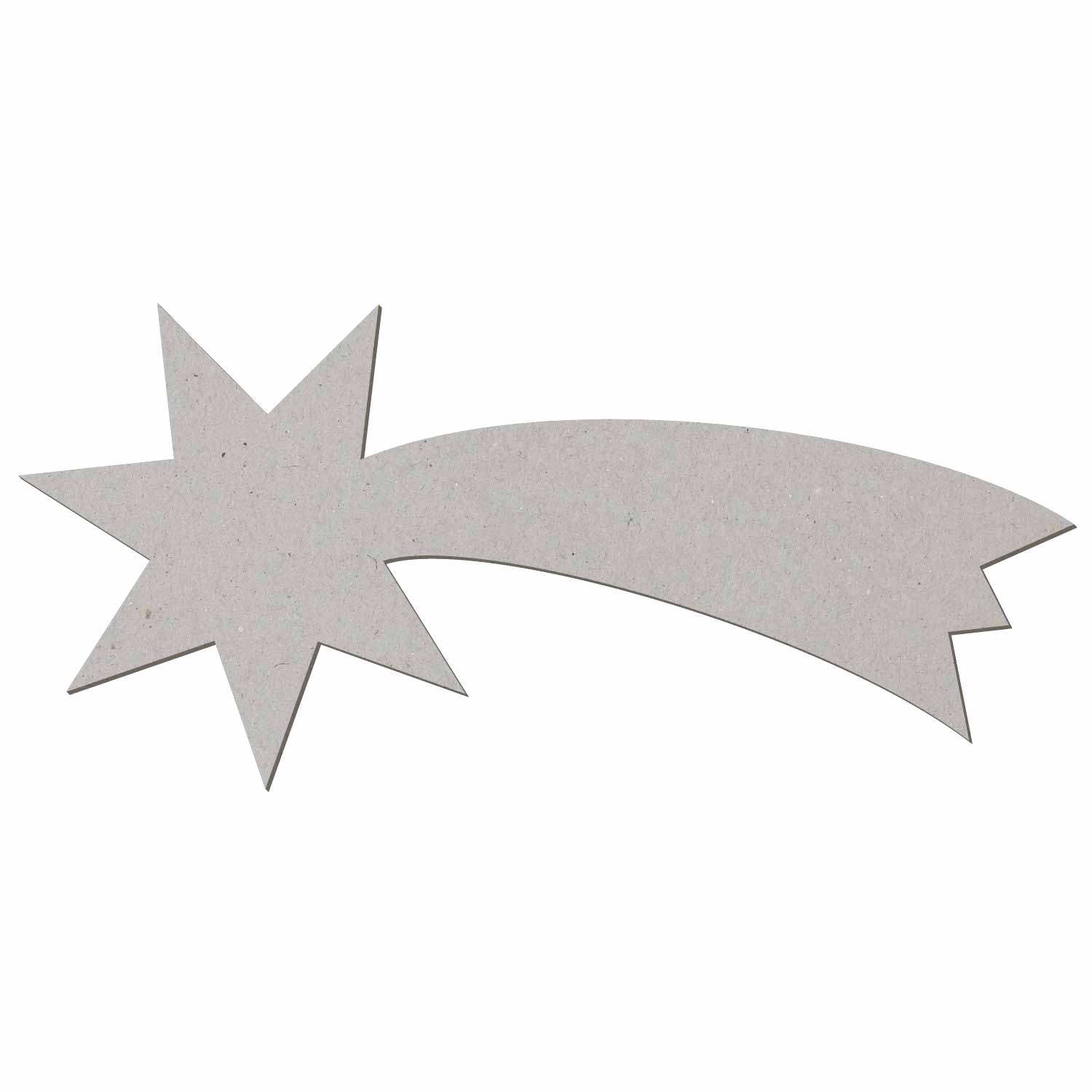 Sternschnuppe Pappe Zuschnitt 3-50cm