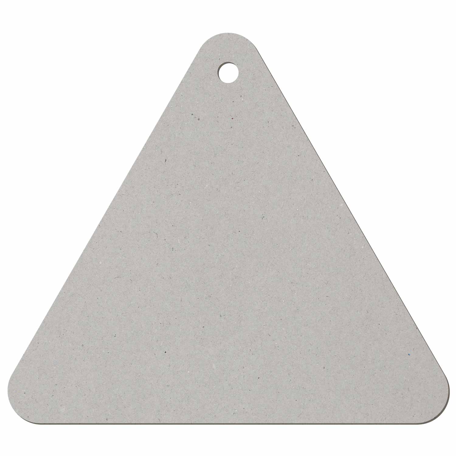 Dreieck gerundet mit 1 Loch Pappe Zuschnitt 3-50cm