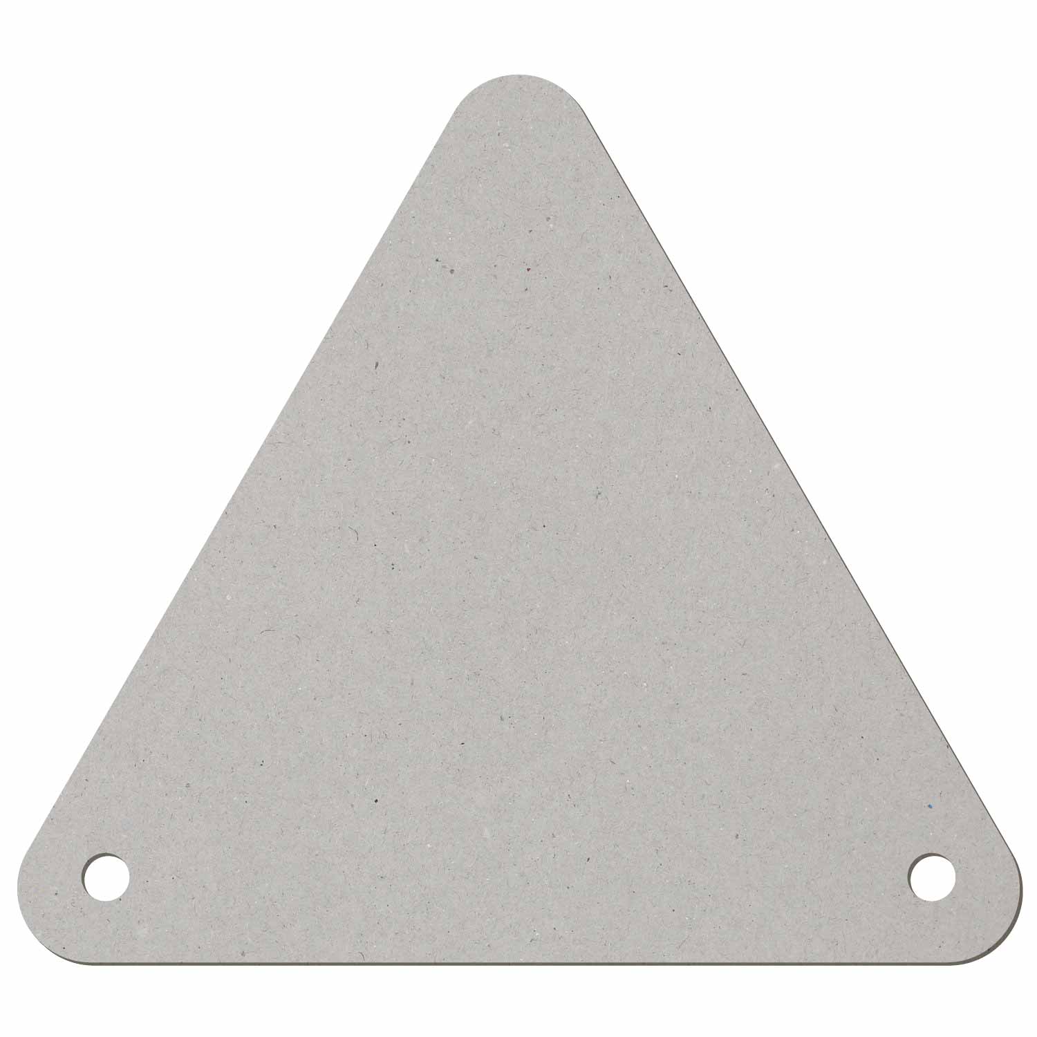 Dreieck gerundet mit 2 Löchern Pappe Zuschnitt 3-50cm