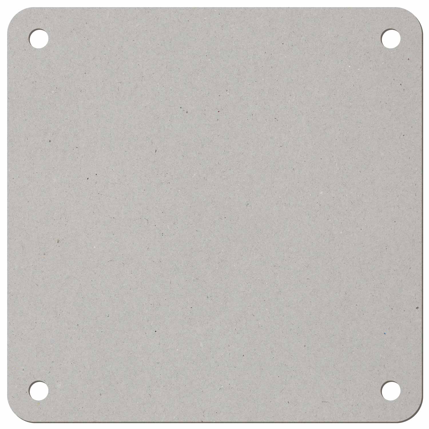 Quadrat gerundet mit 4 Löchern Pappe Zuschnitt 3-50cm