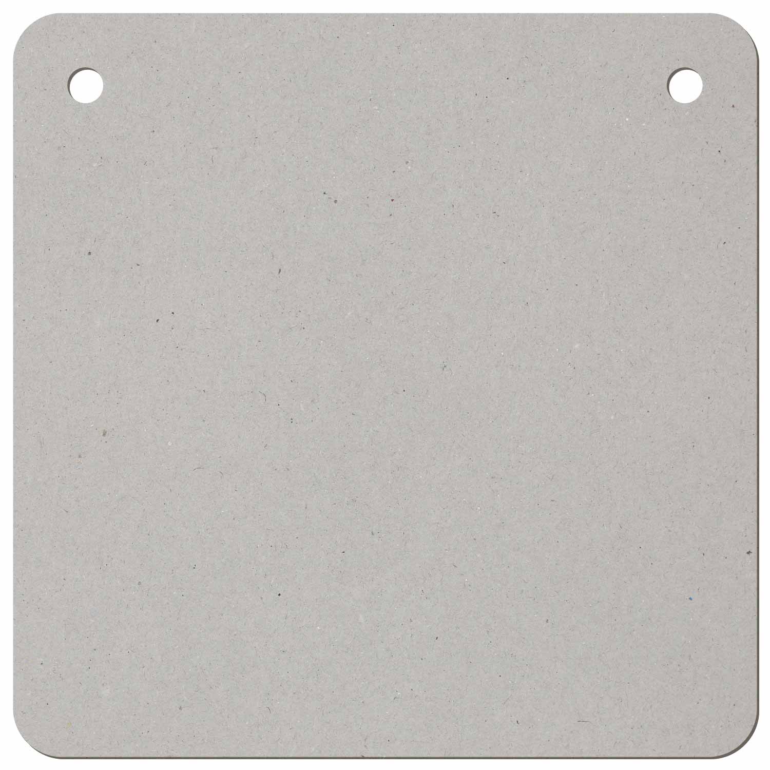 Quadrat gerundet mit 2 Löchern nebeneinander Pappe Zuschnitt 3-50cm