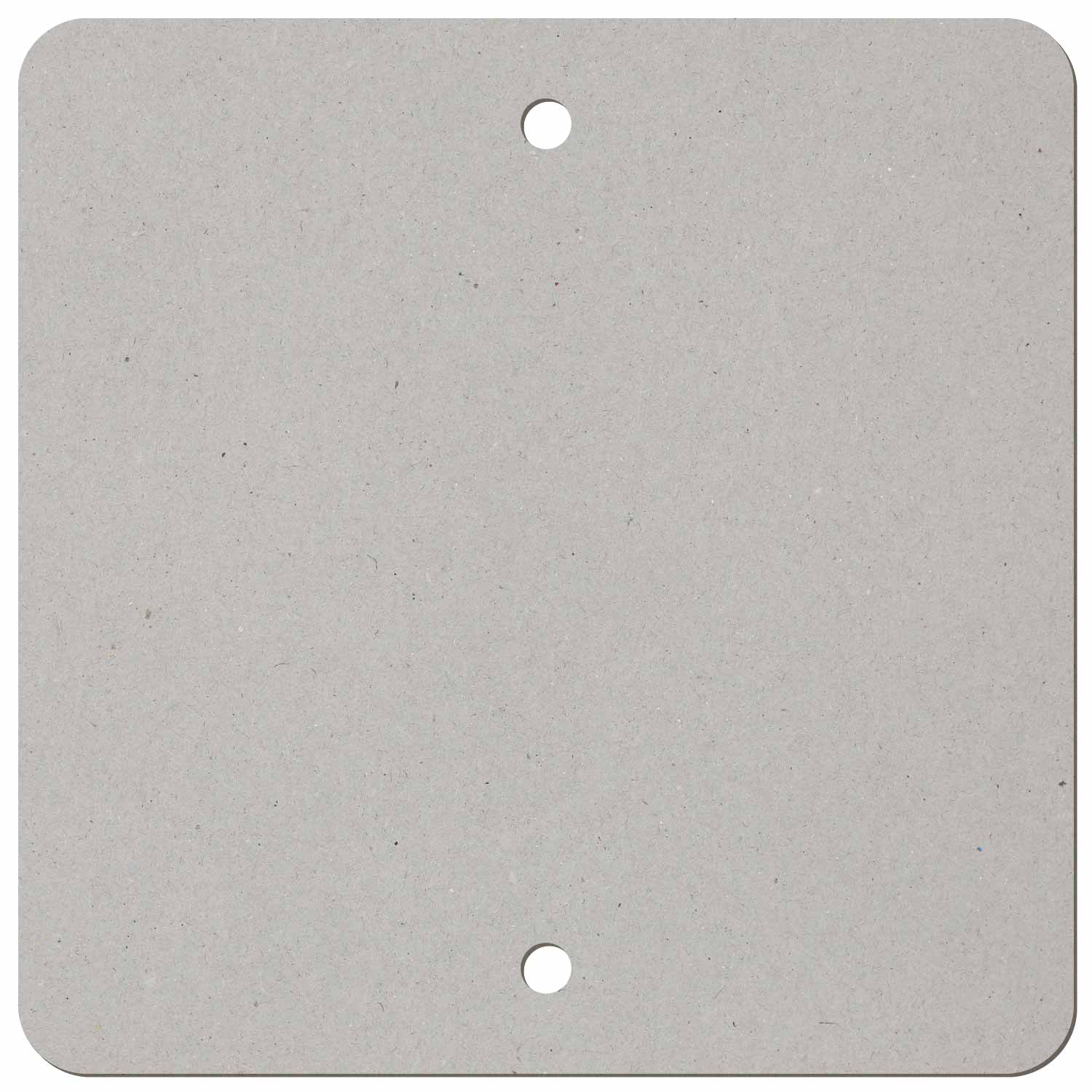 Quadrat gerundet mit 2 Löchern untereinander Pappe Zuschnitt 3-50cm