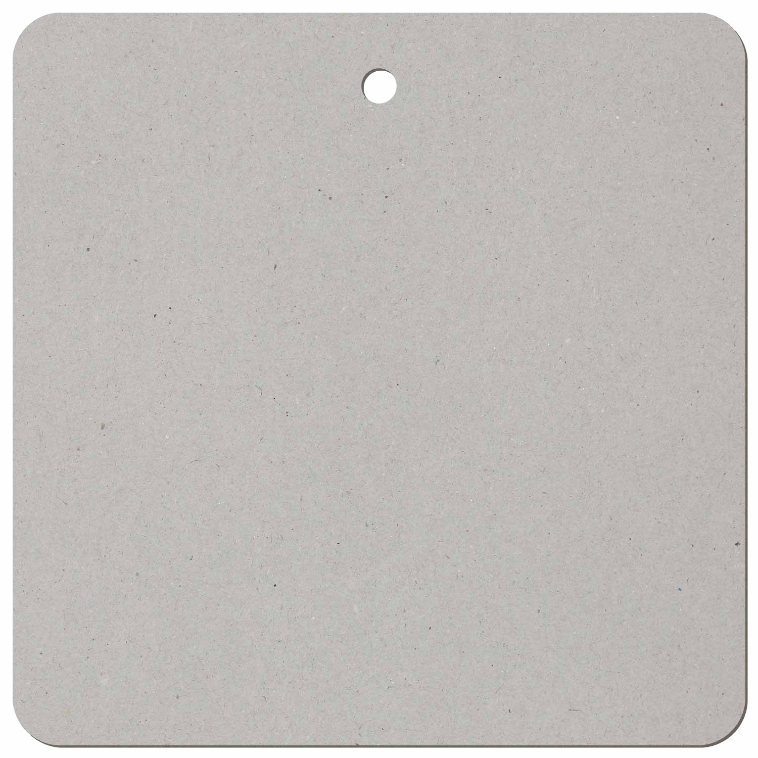 Quadrat gerundet mit 1 Loch oben mittig Pappe Zuschnitt 3-50cm