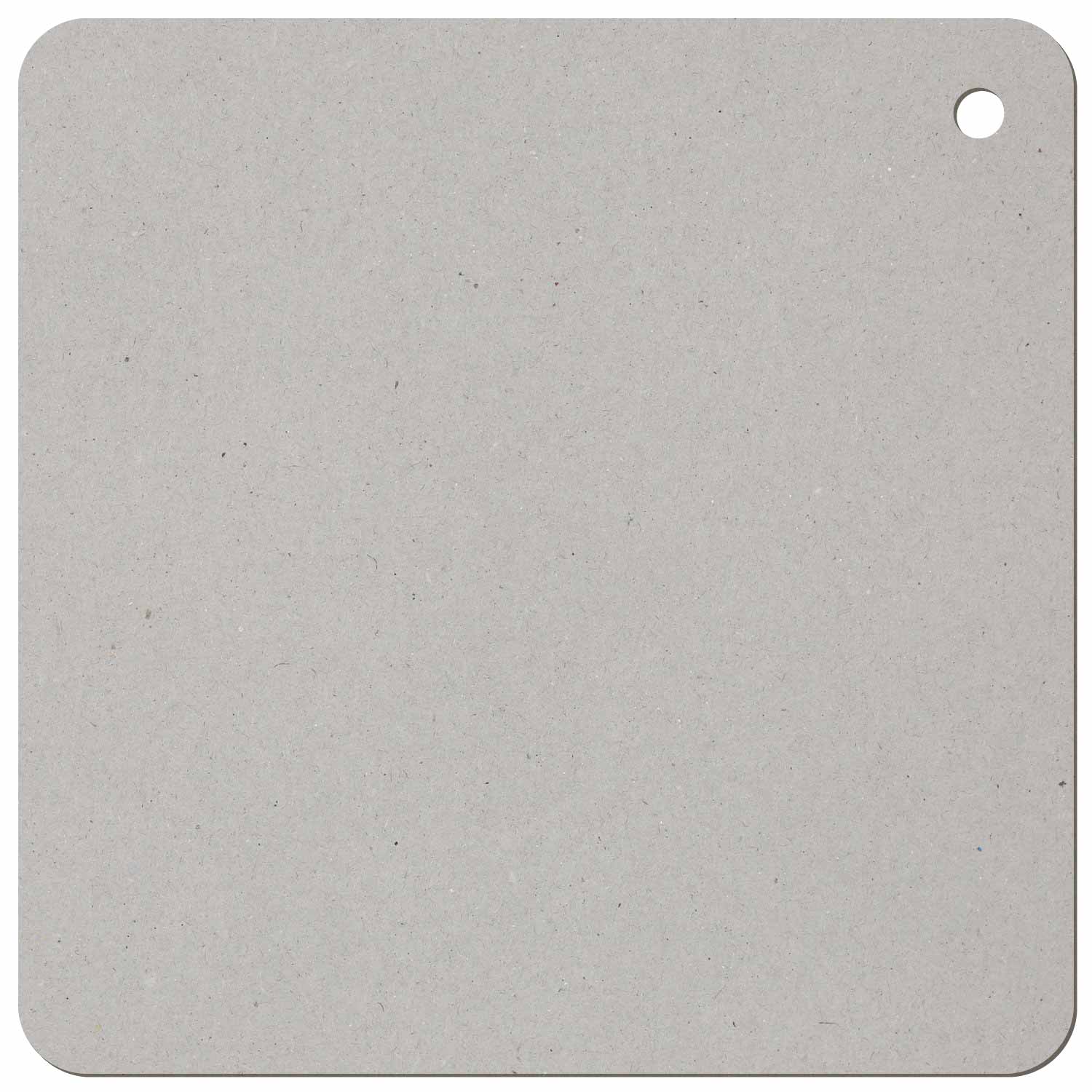 Quadrat gerundet mit 1 Loch oben rechts Pappe Zuschnitt 3-50cm