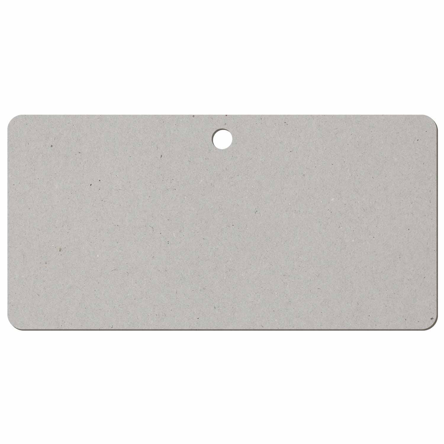 Rechteck gerundet mit 1 Loch oben Pappe Zuschnitt 3-50cm