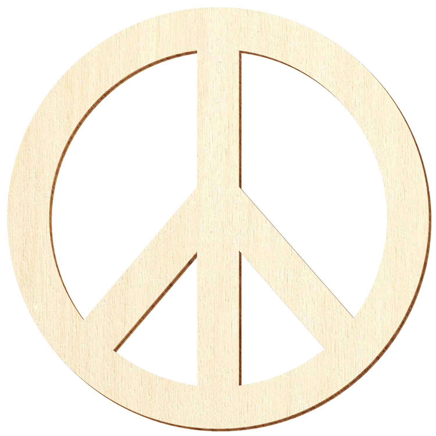 Peacezeichen aus Holz in Großansicht