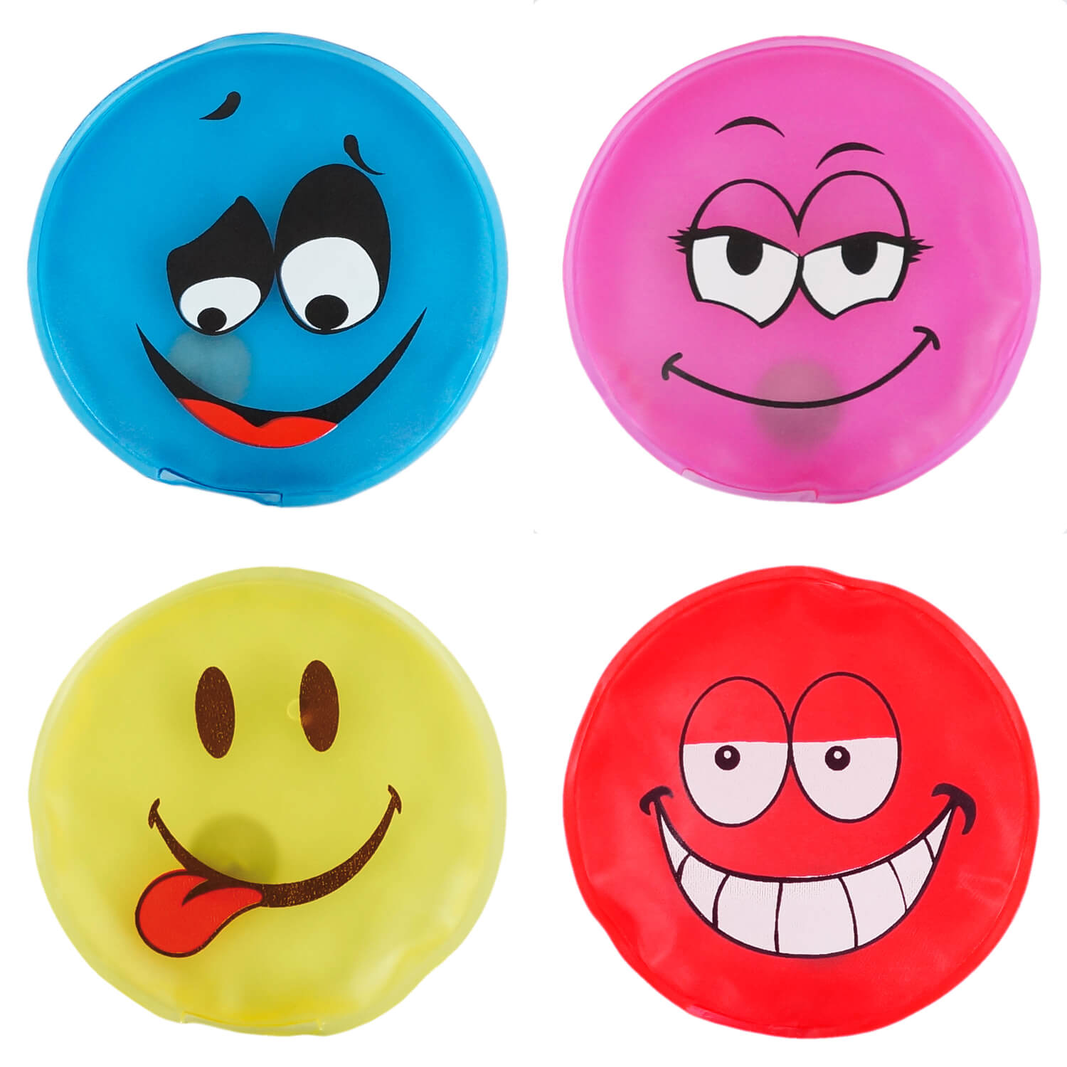Taschenwärmer 4er Set Smileys - alle