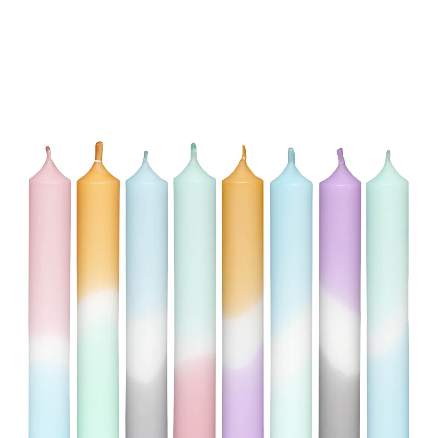 Stabkerzen Dip-Dye 180mm x Ø 22mm handgetaucht