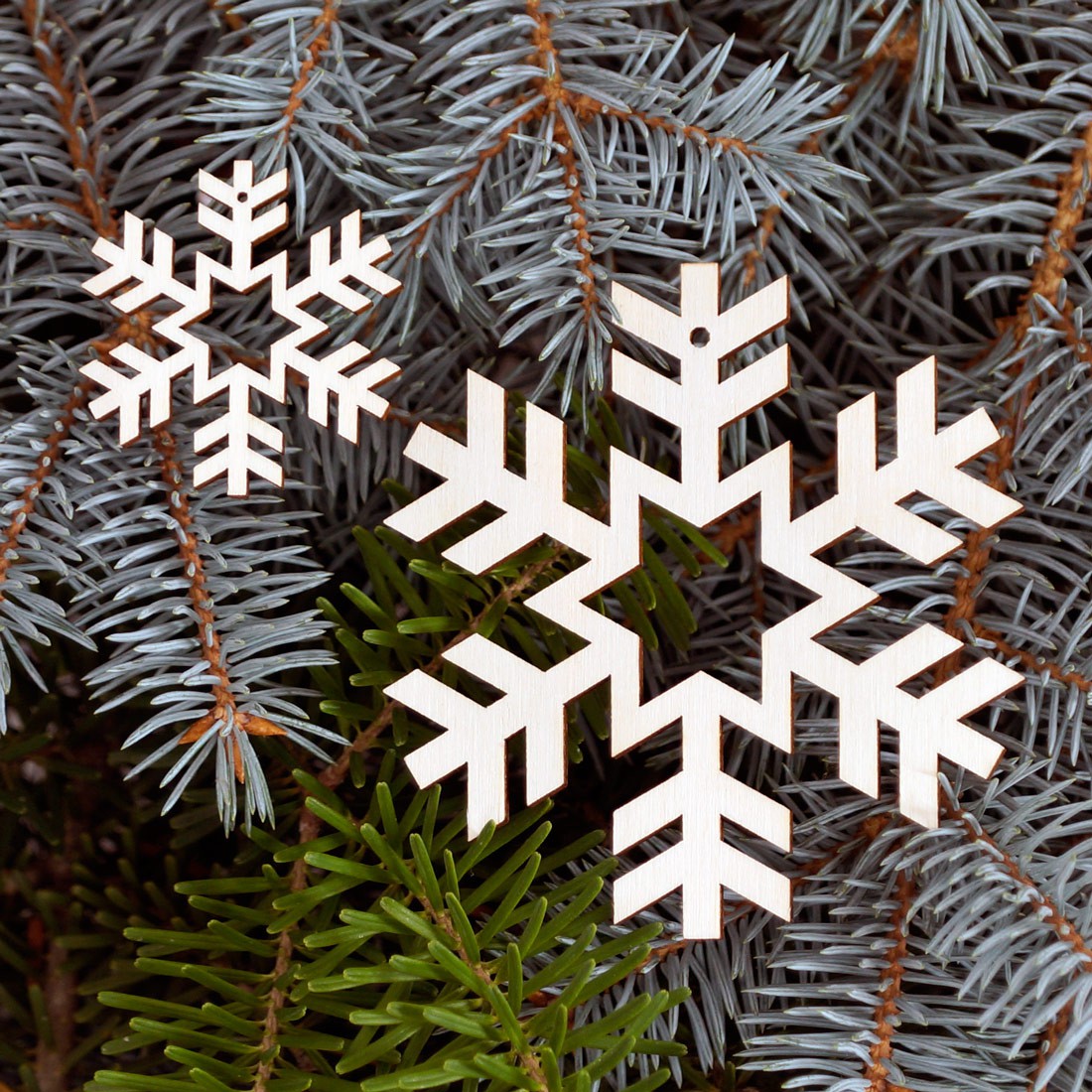 2er Set Baumschmuck Schneeflocken - Set6