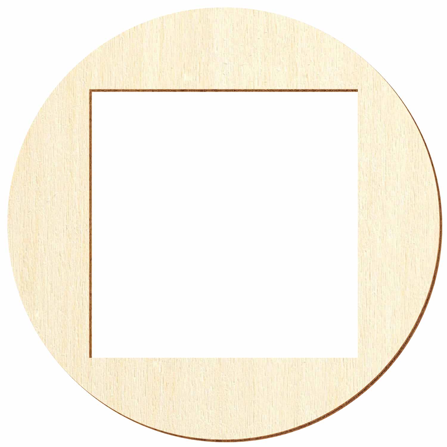 Scheibe mit quadratischem Ausschnitt Holz Zuschnitt 3-50cm