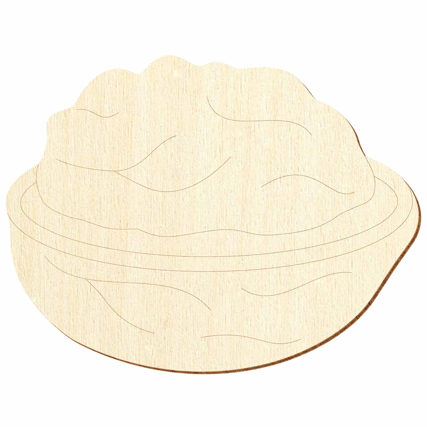 geöffnete Walnuss aus Holz Großansicht