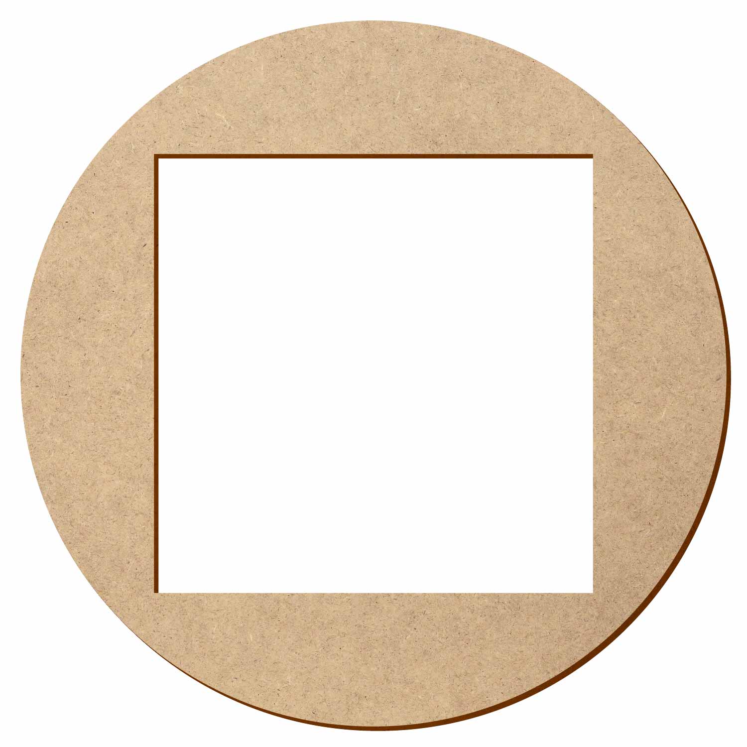 Scheibe mit quadratischem Ausschnitt MDF Zuschnitt 3-50cm