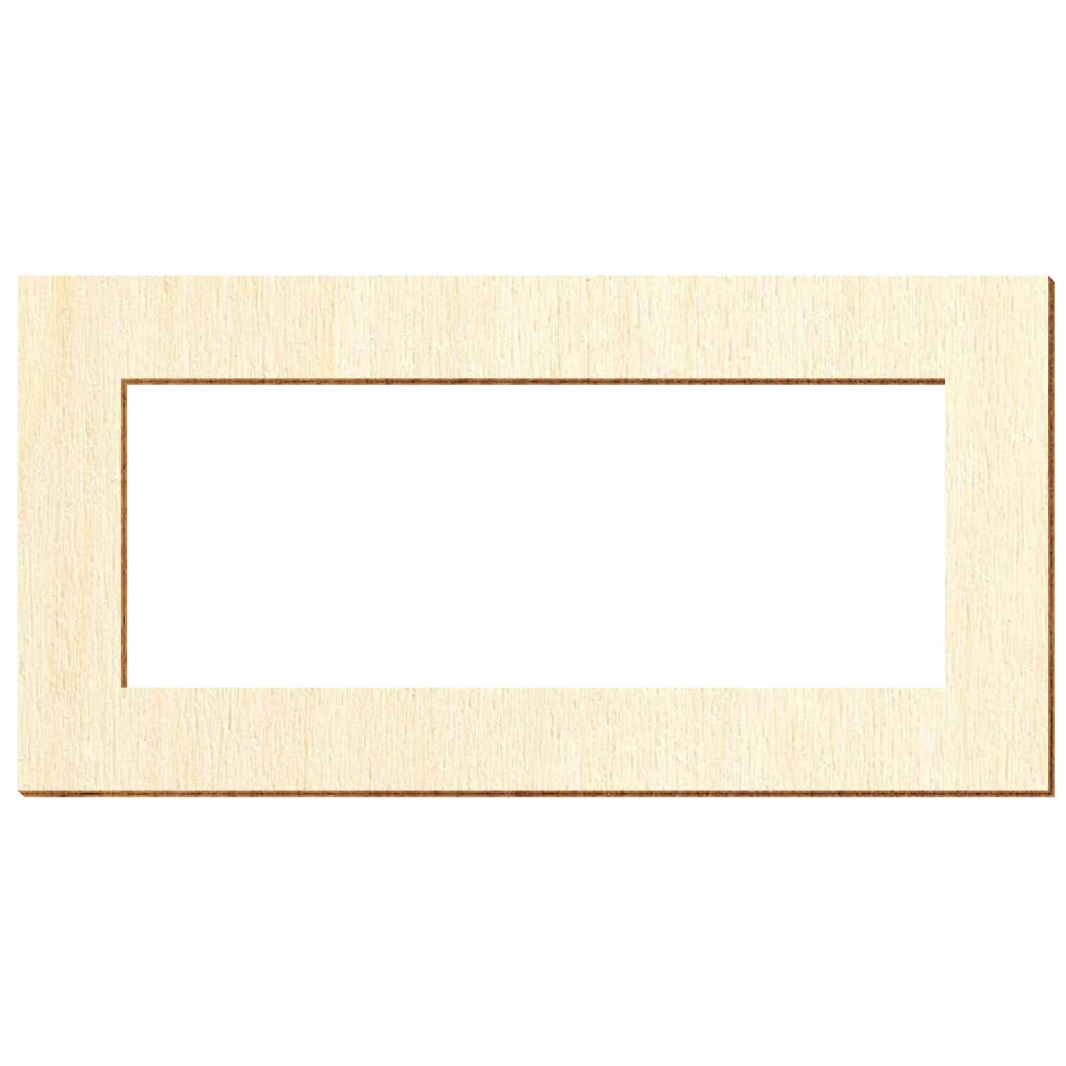 Rechteck mit eckigem Ausschnitt Holz Zuschnitt 6-50cm