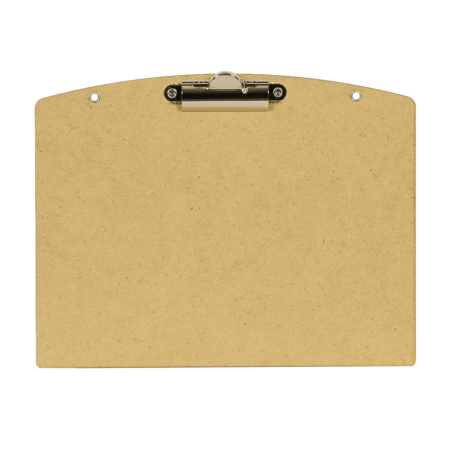 Bütic MDF-Holz-Klemmbrett Segmentform mit Aufhängeösen-A3-quer-silber