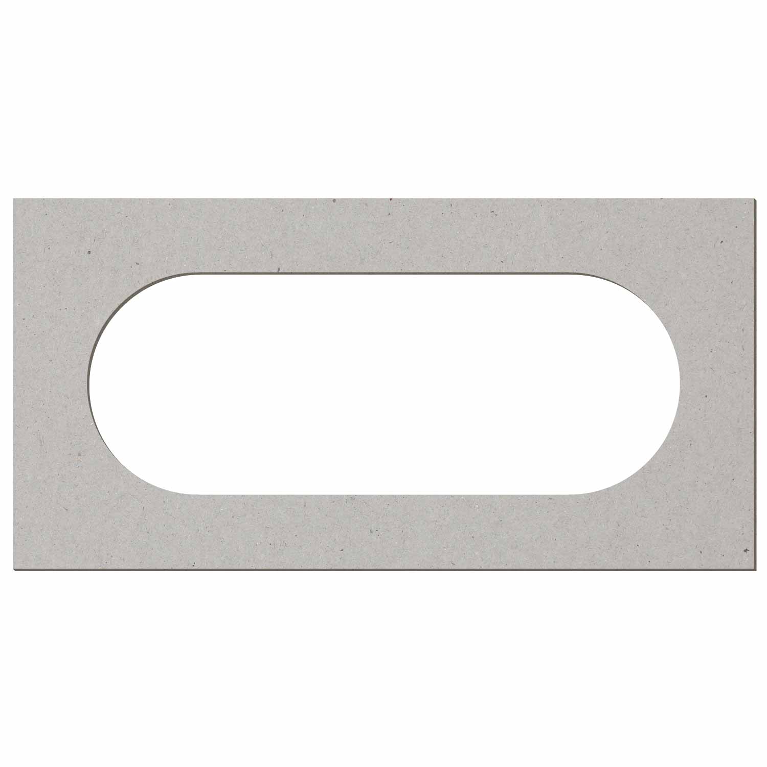 Rechteck mit ovalem Ausschnitt Pappe Zuschnitt 6-50cm