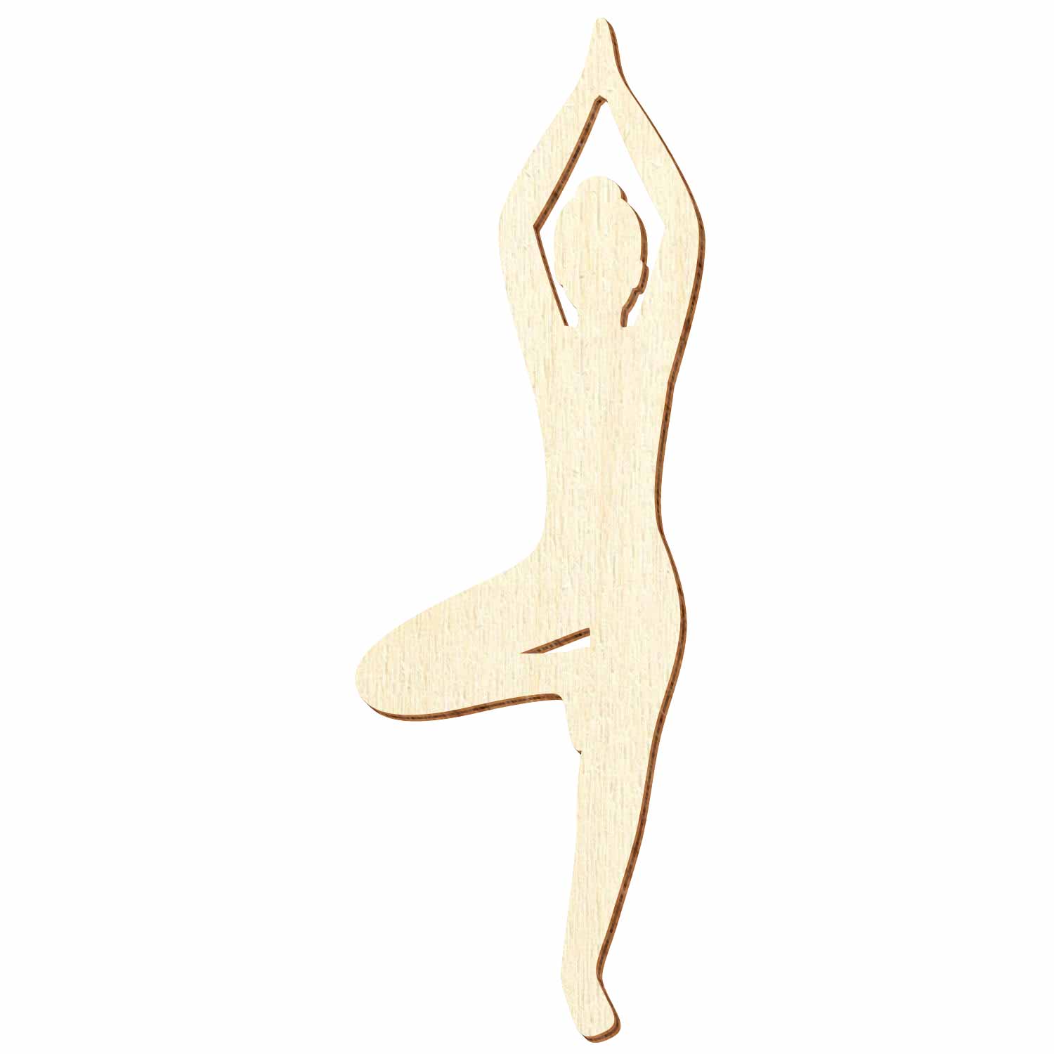 Yogaposition Baum Holz Zuschnitt 5-50cm