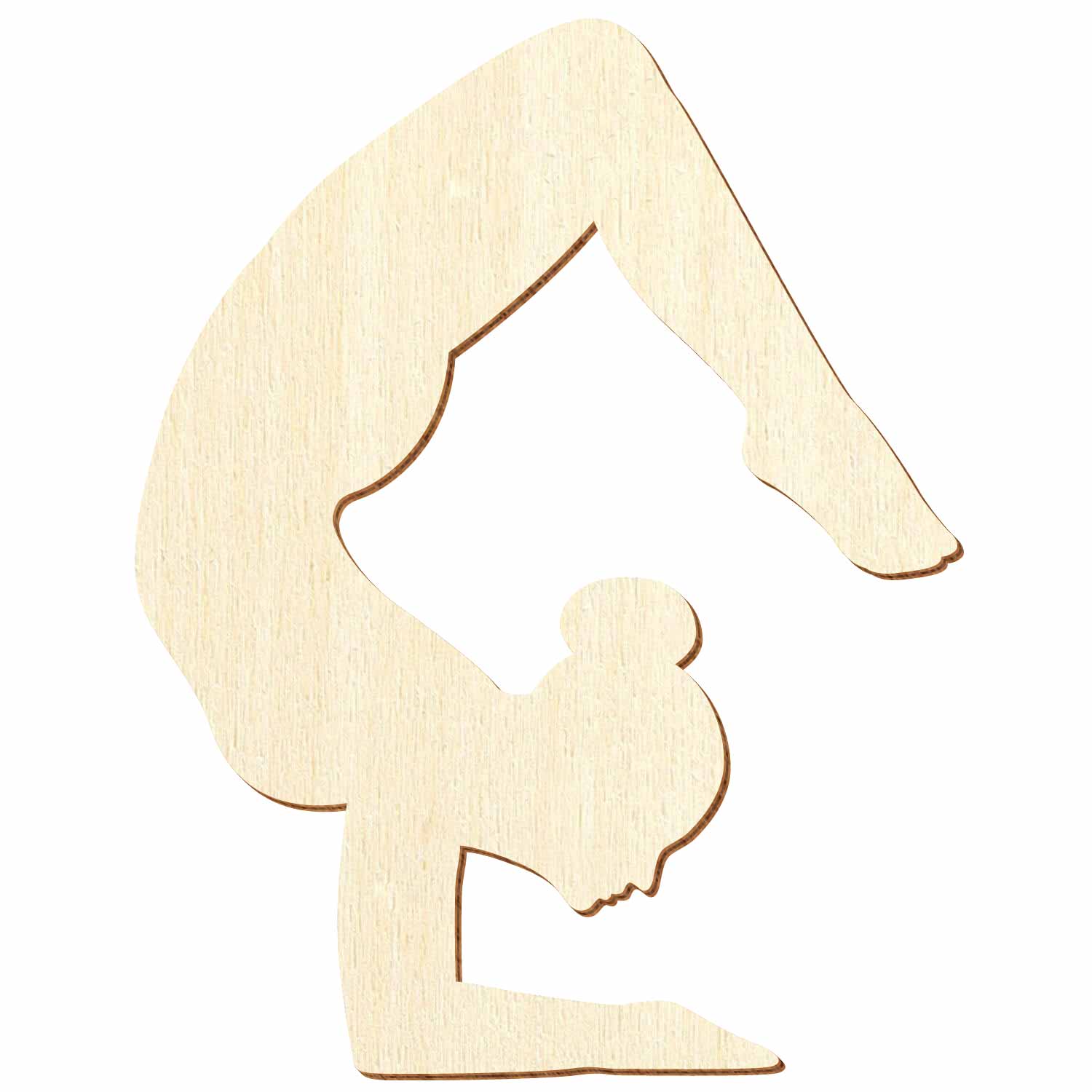 Holzsilhouette Yogaposition Skorpion - Vrishikasana - einzeln