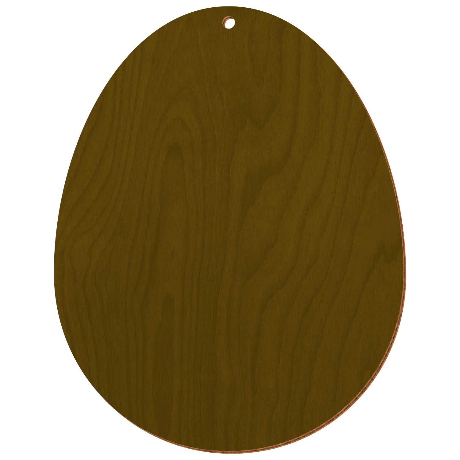 Holzosterei in der Farbe Teak aus Birkensperrholz mit Aufhängeloch