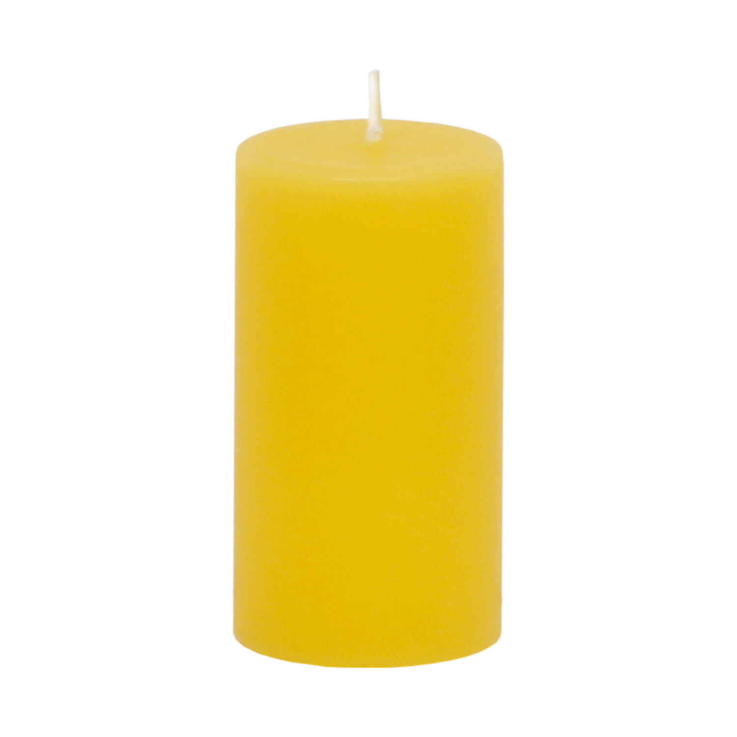 Stumpenkerze in der Farbe Gelb