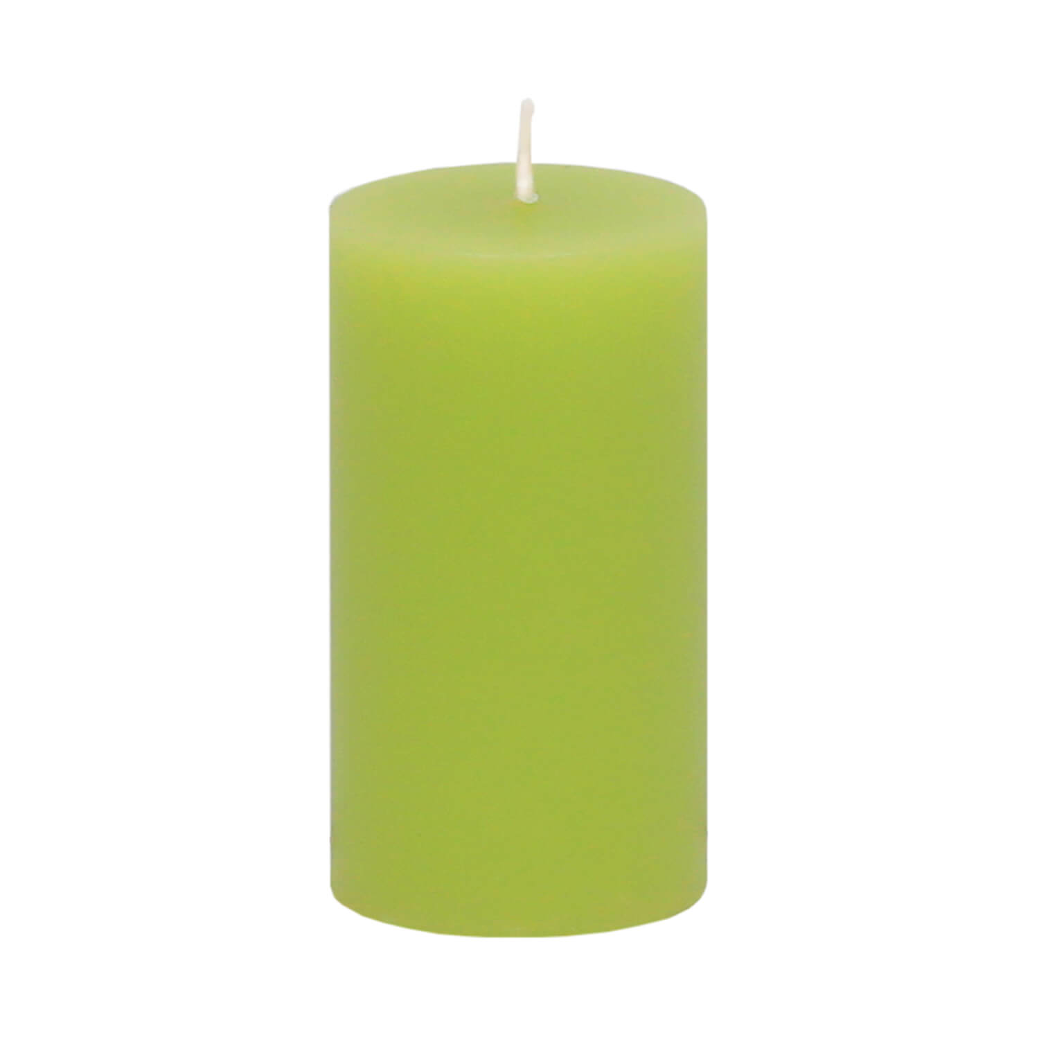 Stumpenkerze in der Farbe Apfelgrün