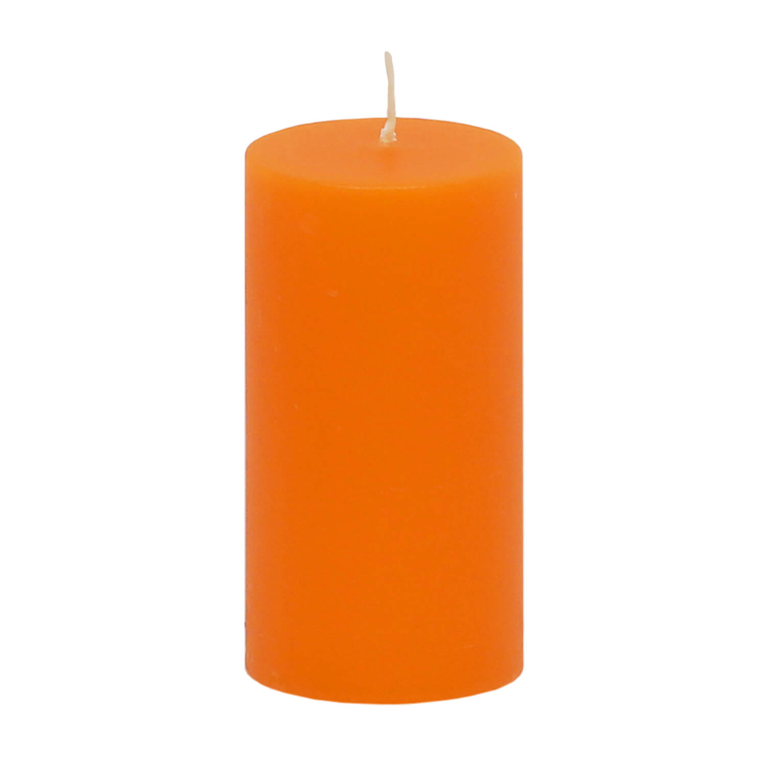 Stumpenkerze in der Farbe Orange