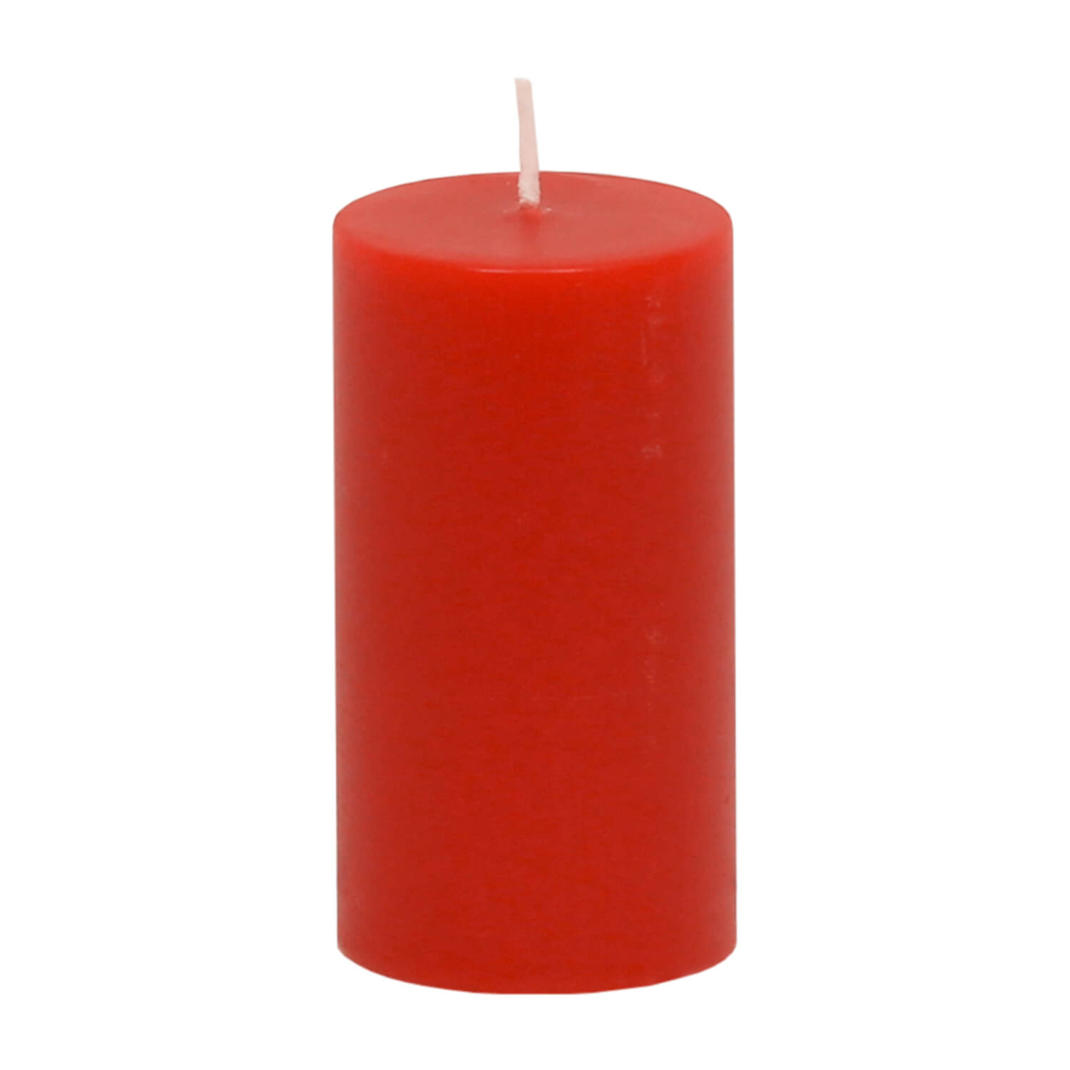 Stumpenkerze in der Farbe Rot