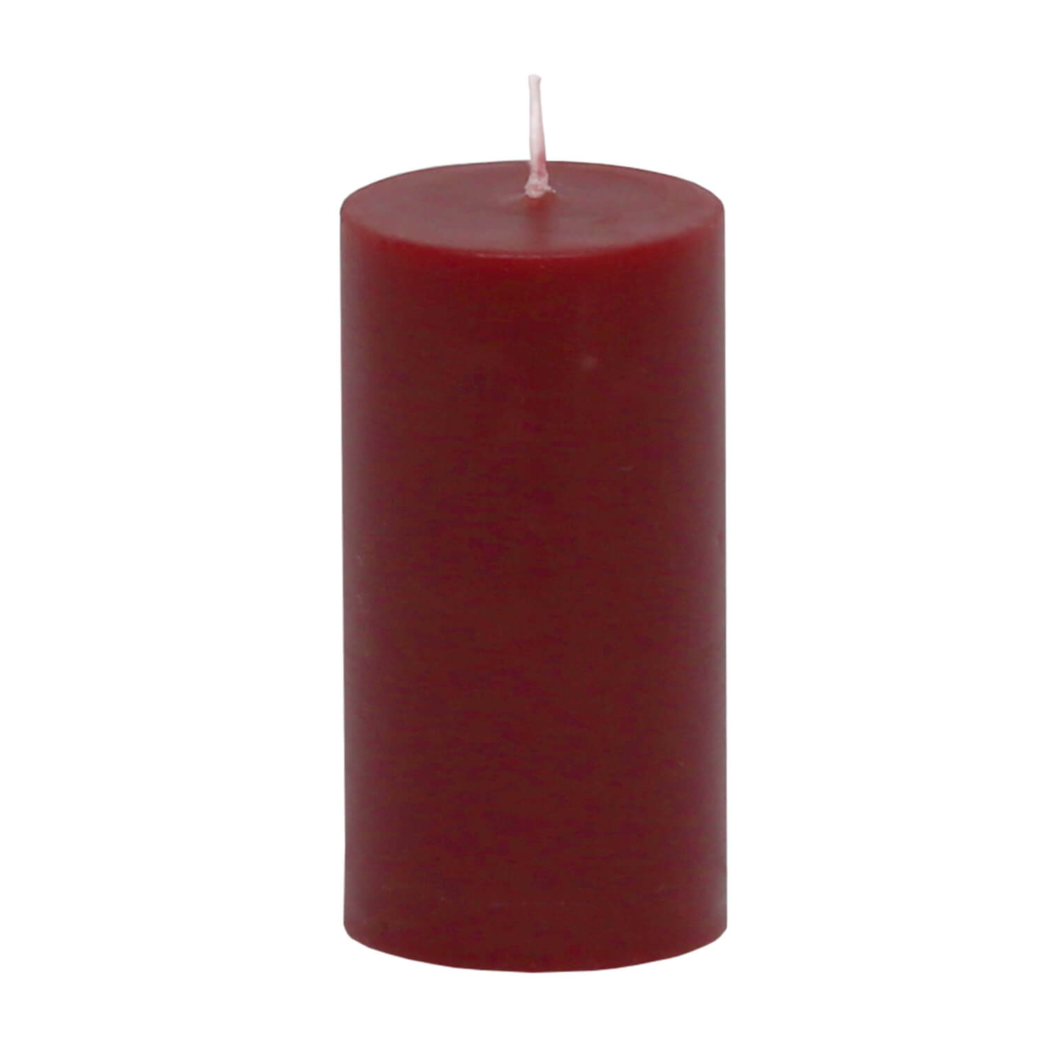 Stumpenkerze in der Farbe Dunkelrot