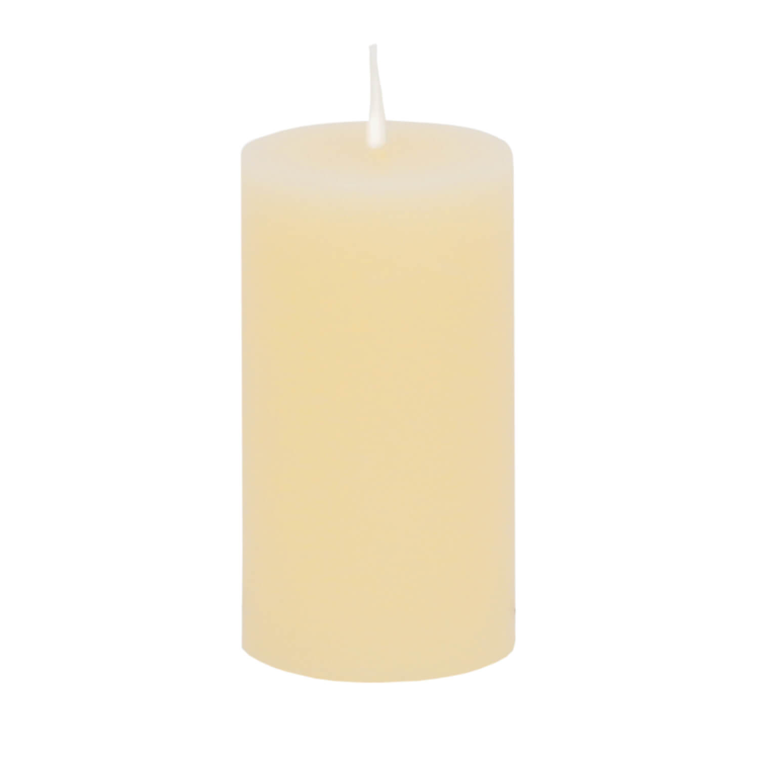 Stumpenkerze in der Farbe Creme