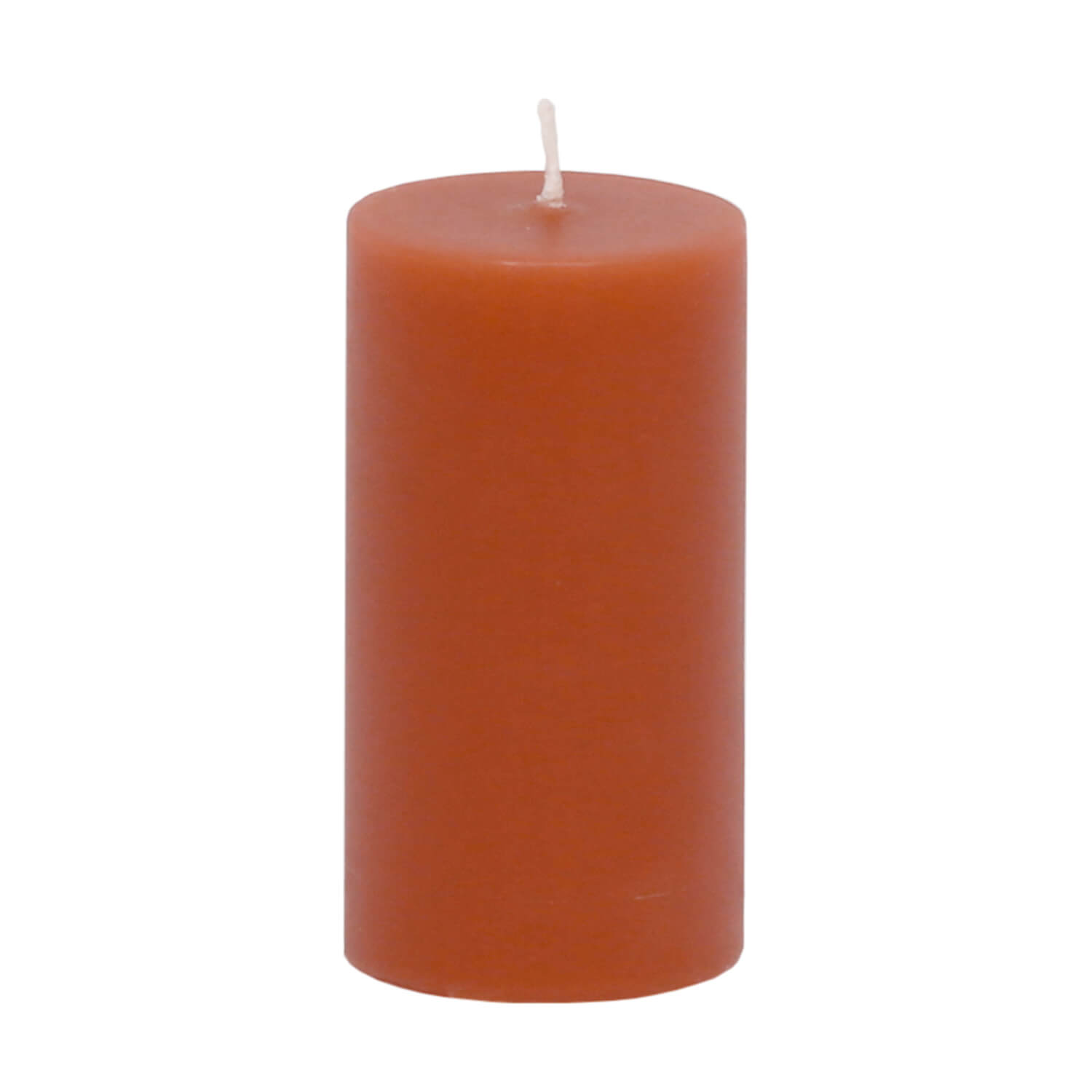 Stumpenkerze in der Farbe Rost