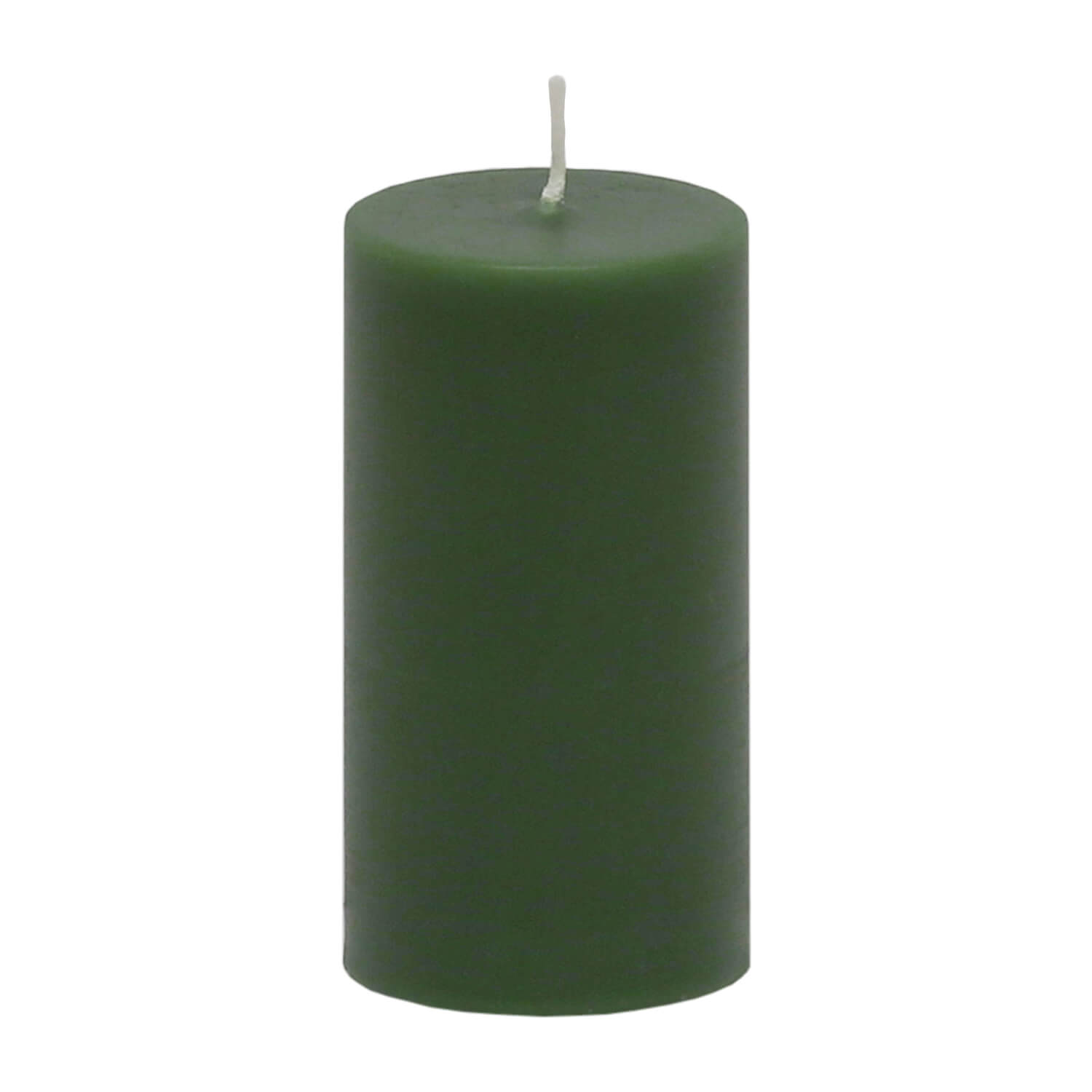Stumpenkerze in der Farbe Dunkelgrün