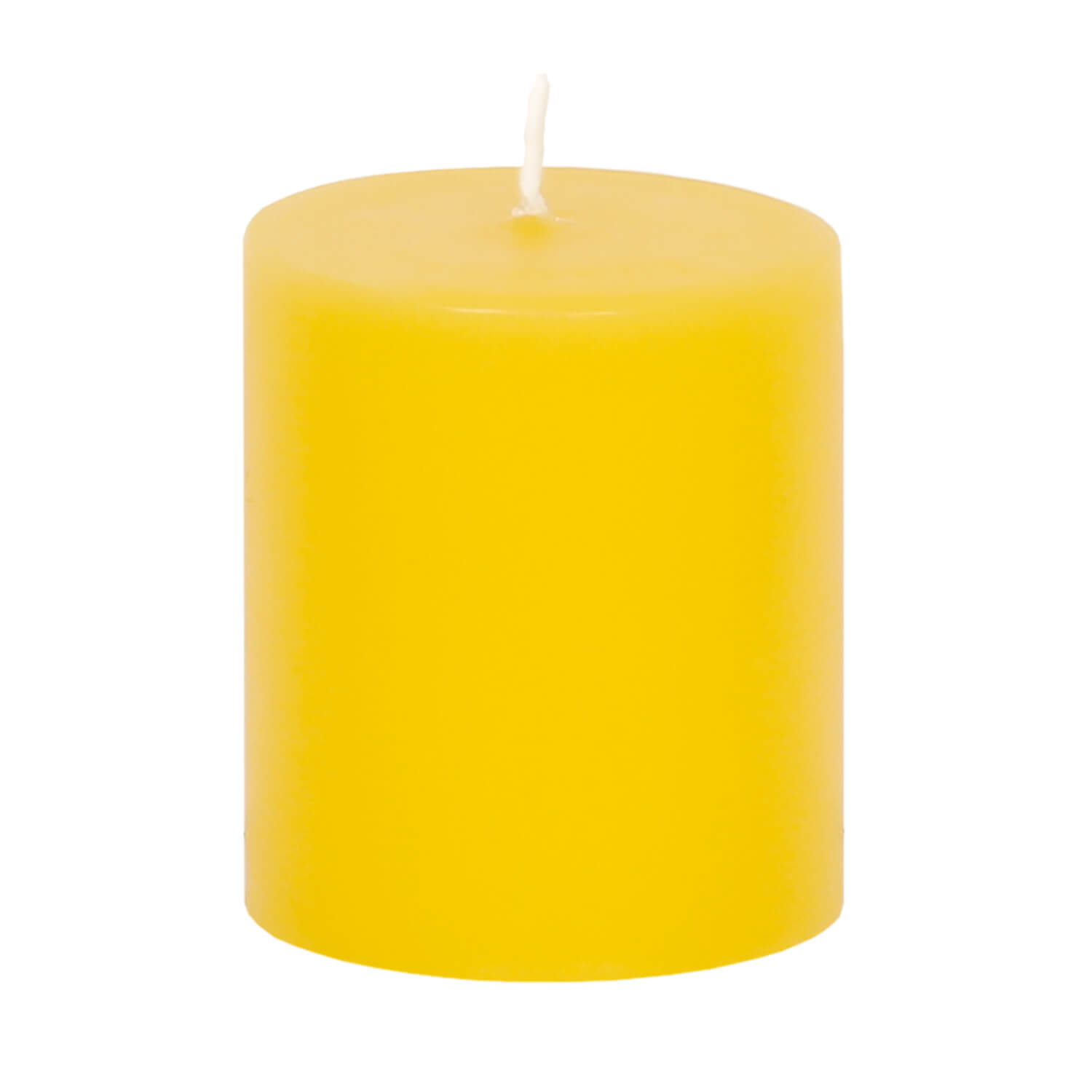 Stumpenkerze in der Farbe Gelb